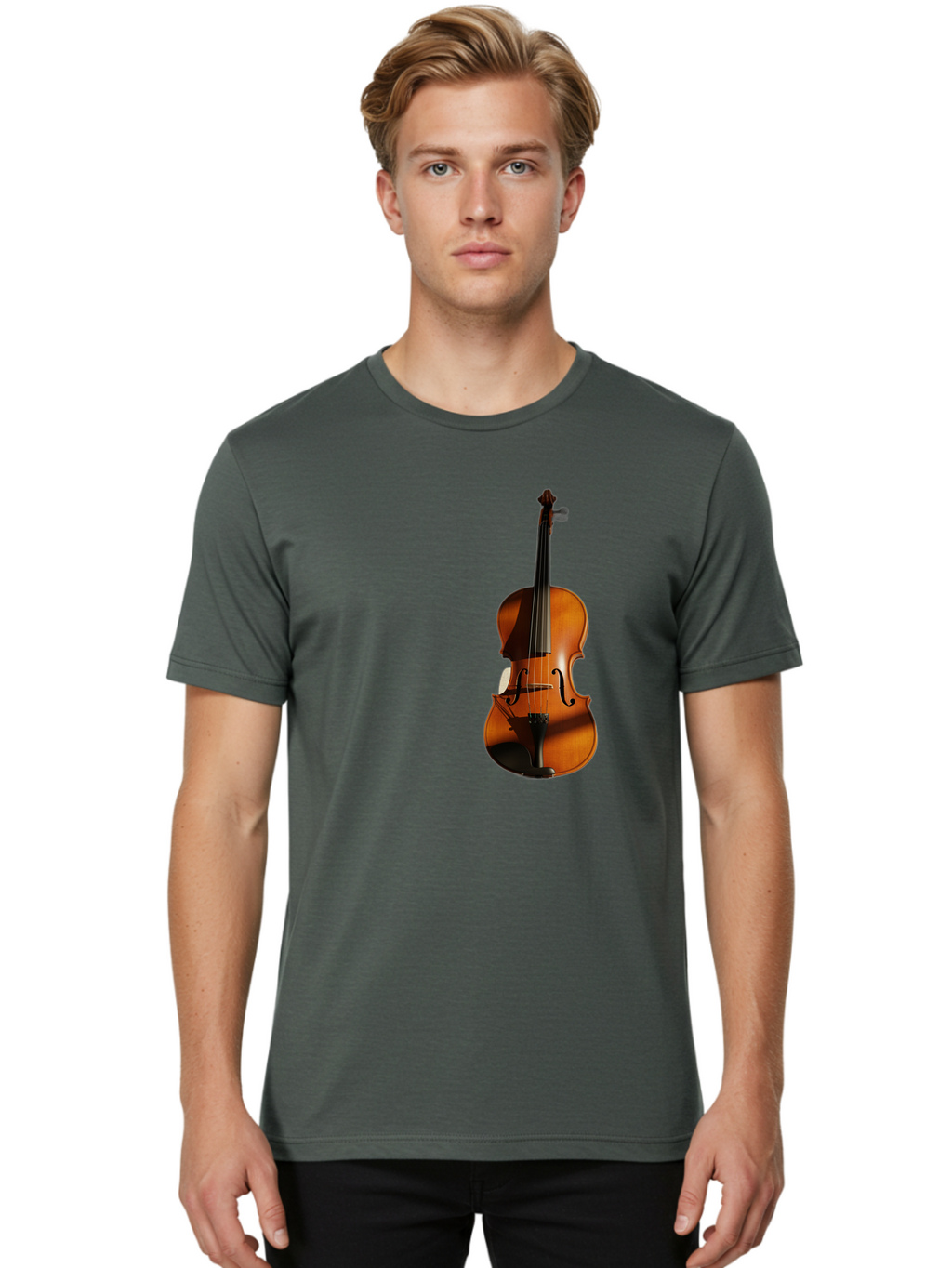 Violin-7 Men'S Graphic Tee, 100% Cotton, Comfortable Casual Summer Wear, Machine Washable, Vintage Camera, Old Camera, Antique Camera, Black Camera, Classic Photography, Photography Equipment, Nostalgic Device, Film Camera, Camera Art Baj845