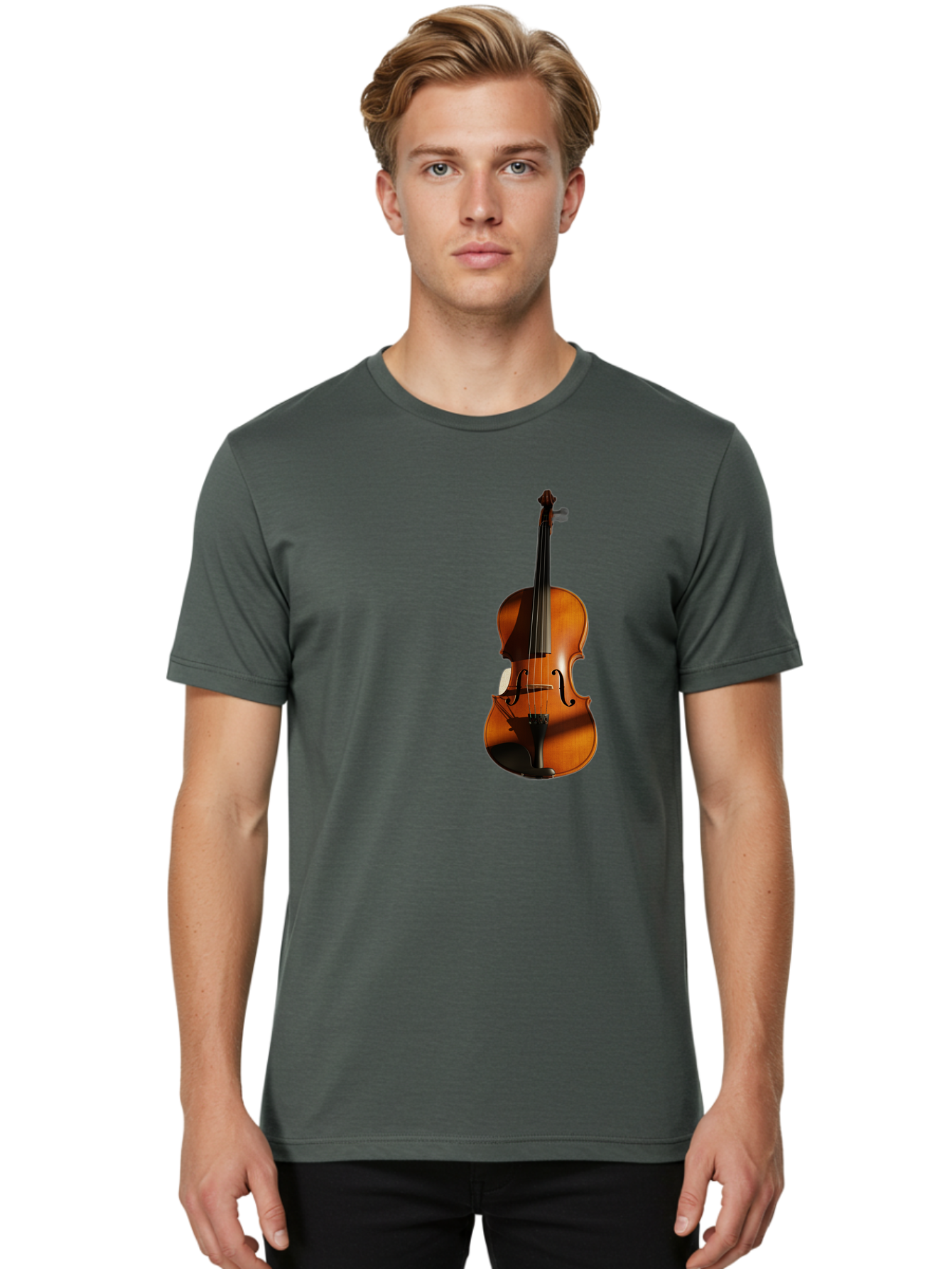 Violin-7 Men'S Graphic Tee, 100% Cotton, Comfortable Casual Summer Wear, Machine Washable, Vintage Camera, Old Camera, Antique Camera, Black Camera, Classic Photography, Photography Equipment, Nostalgic Device, Film Camera, Camera Art Baj845