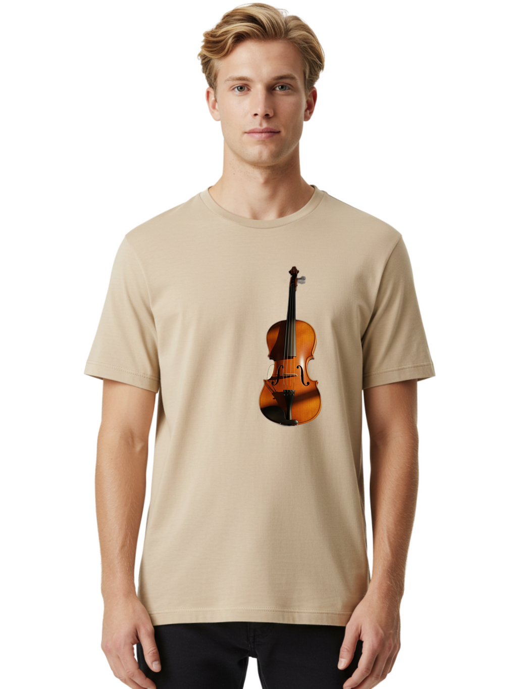 Violin-7 Men'S Graphic Tee, 100% Cotton, Comfortable Casual Summer Wear, Machine Washable, Vintage Camera, Old Camera, Antique Camera, Black Camera, Classic Photography, Photography Equipment, Nostalgic Device, Film Camera, Camera Art Baj845