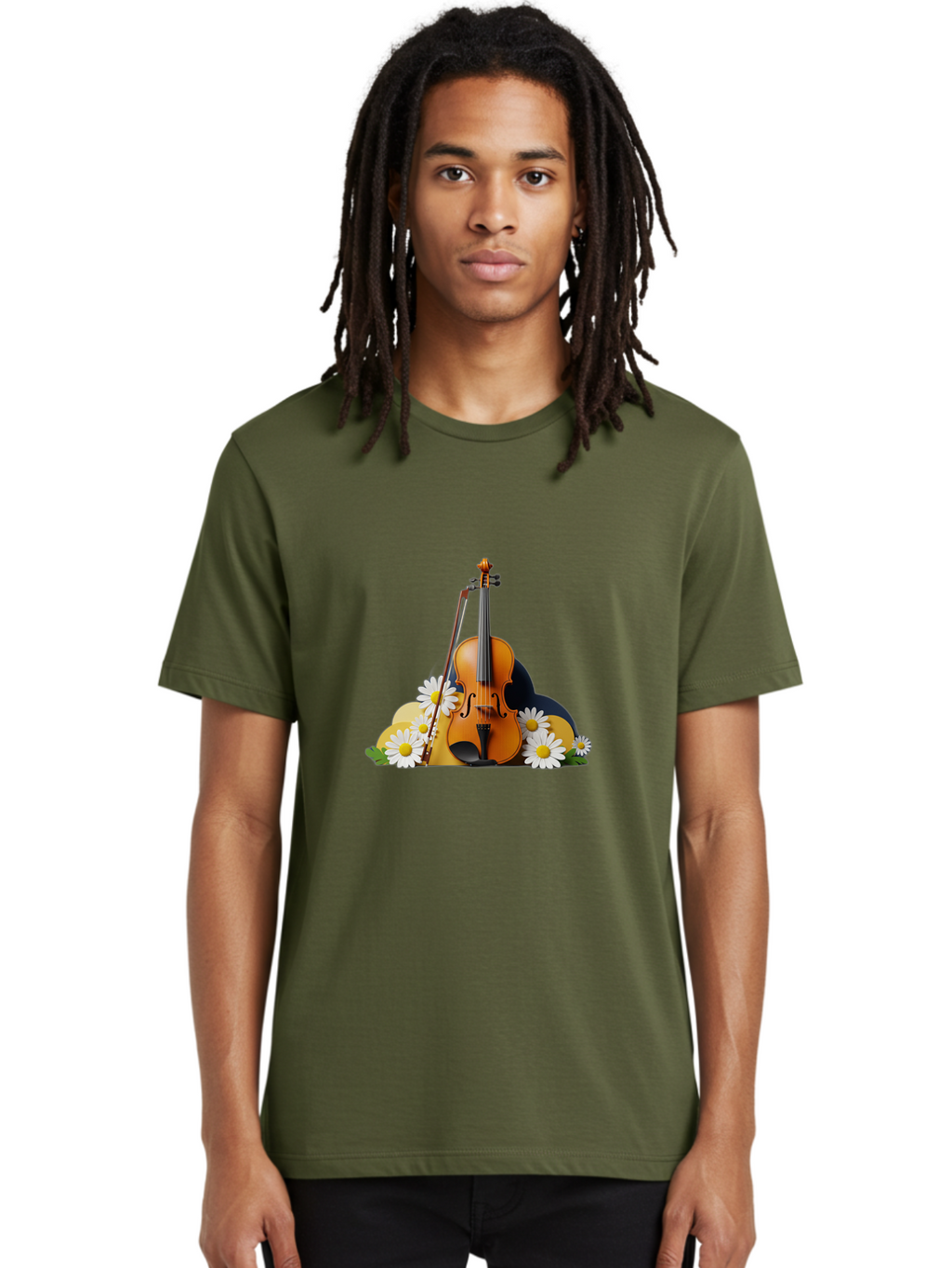 Violin-And-Flowers Men'S Graphic Tee, 100% Cotton, Comfortable Casual Summer Wear, Machine Washable, Vintage Camera, Old Camera, Antique Camera, Black Camera, Classic Photography, Photography Equipment, Nostalgic Device, Film Camera, Baj846