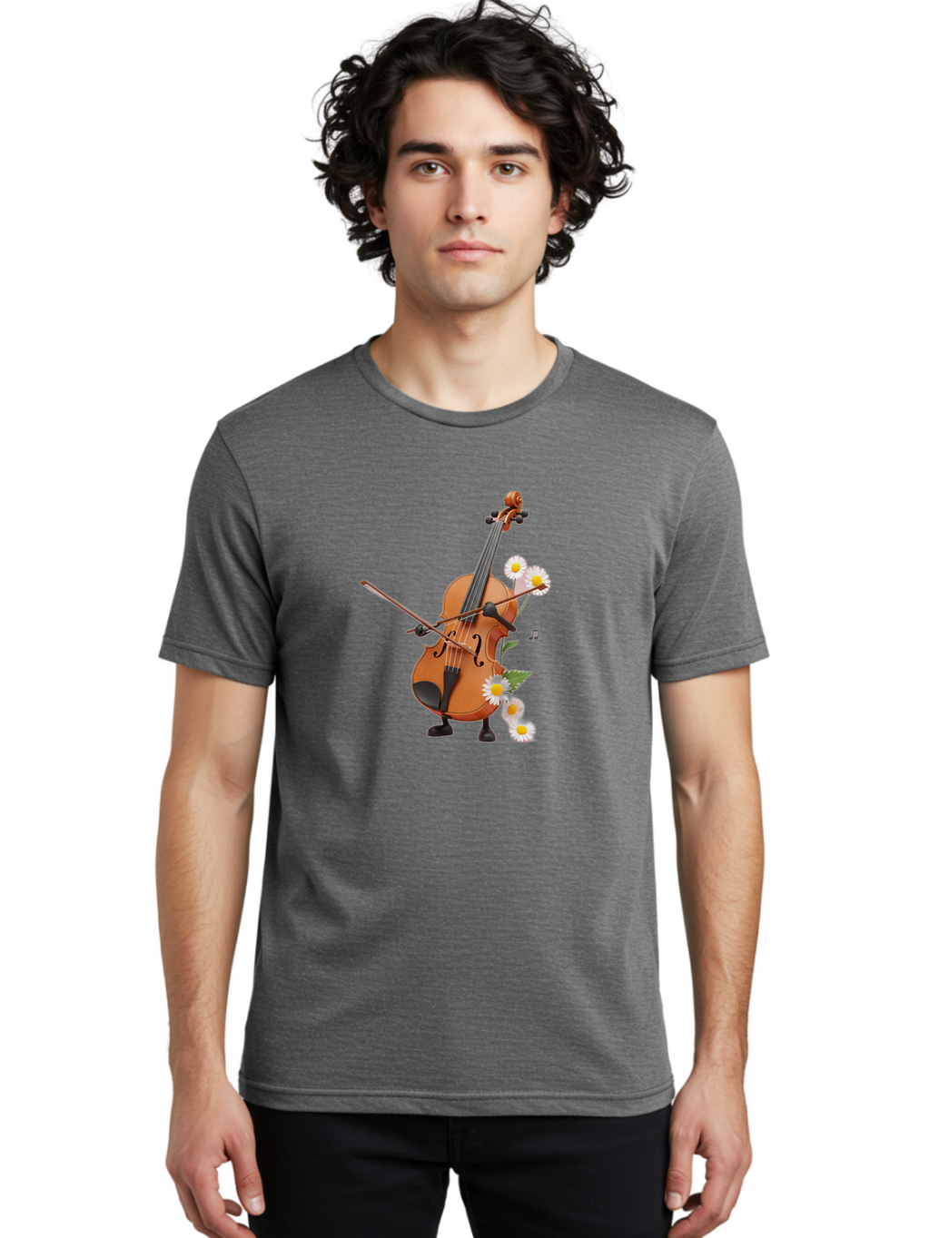 Violin-Character Men'S Graphic Tee, 100% Cotton, Comfortable Casual Summer Wear, Machine Washable, Vintage Camera, Old Camera, Antique Camera, Black Camera, Classic Photography, Photography Equipment, Nostalgic Device, Film Camera, Camera Art Baj848
