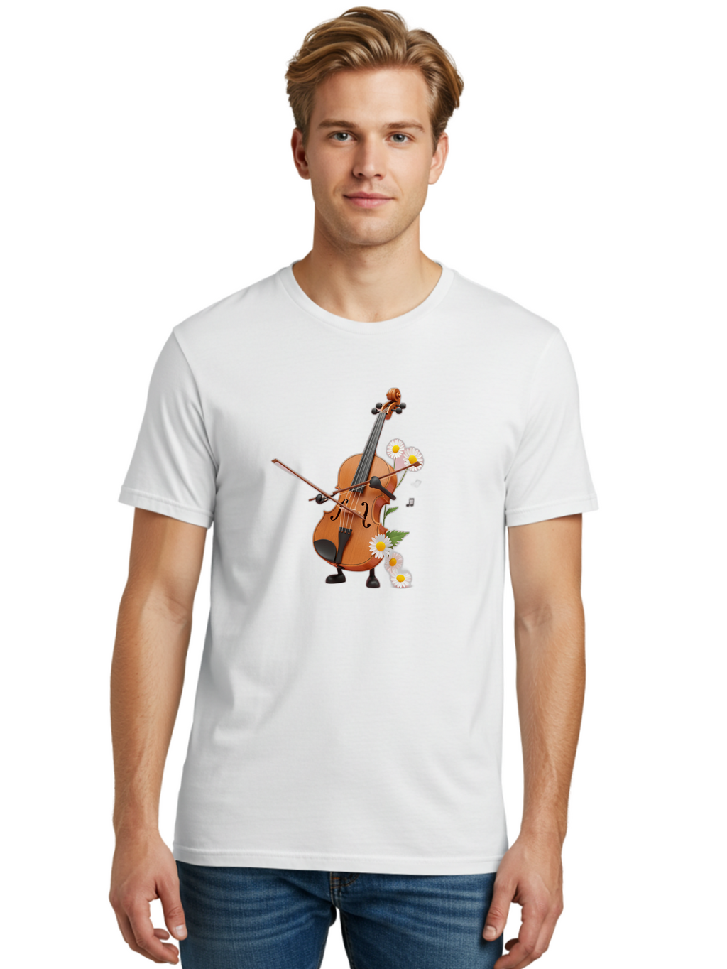 Violin-Character Men'S Graphic Tee, 100% Cotton, Comfortable Casual Summer Wear, Machine Washable, Vintage Camera, Old Camera, Antique Camera, Black Camera, Classic Photography, Photography Equipment, Nostalgic Device, Film Camera, Camera Art Baj848