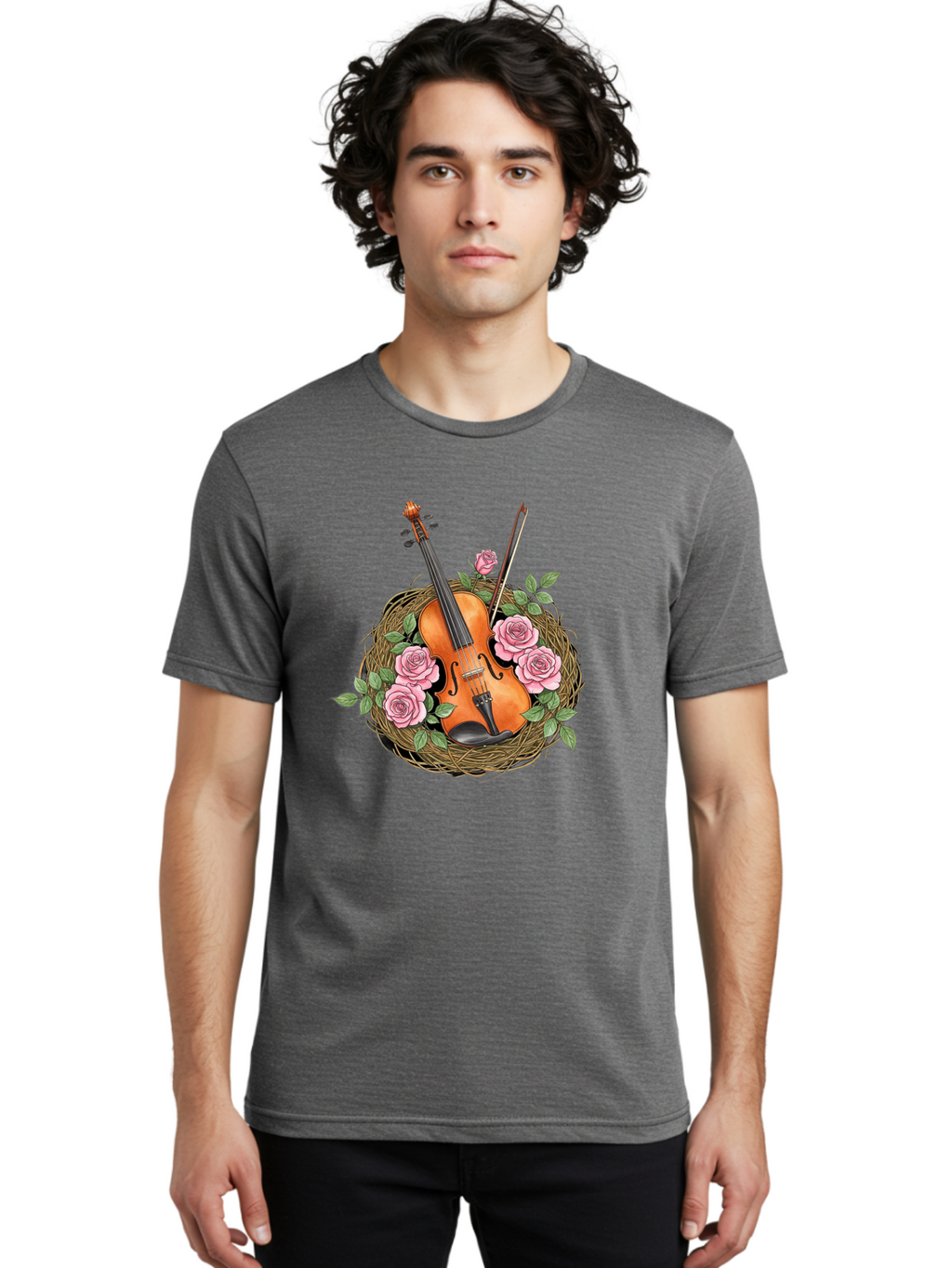 Violin-In-Nest Men'S Graphic Tee, 100% Cotton, Comfortable Casual Summer Wear, Machine Washable, Vintage Camera, Old Camera, Antique Camera, Black Camera, Classic Photography, Photography Equipment, Nostalgic Device, Film Camera, Camera Art Baj850