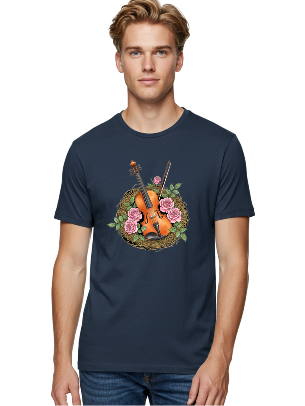 Violin-In-Nest Men'S Graphic Tee, 100% Cotton, Comfortable Casual Summer Wear, Machine Washable, Vintage Camera, Old Camera, Antique Camera, Black Camera, Classic Photography, Photography Equipment, Nostalgic Device, Film Camera, Camera Art Baj850