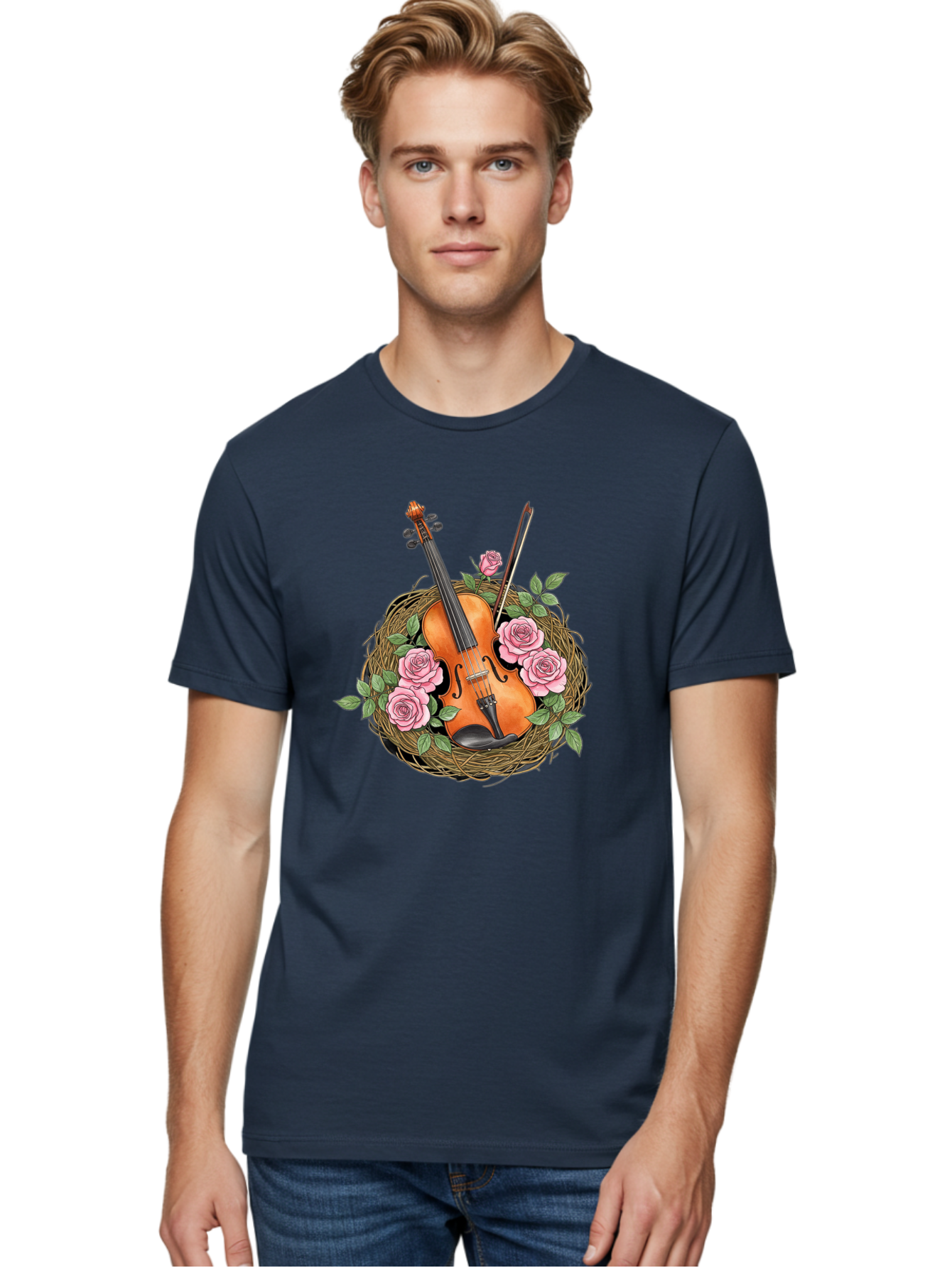 Violin-In-Nest Men'S Graphic Tee, 100% Cotton, Comfortable Casual Summer Wear, Machine Washable, Vintage Camera, Old Camera, Antique Camera, Black Camera, Classic Photography, Photography Equipment, Nostalgic Device, Film Camera, Camera Art Baj850