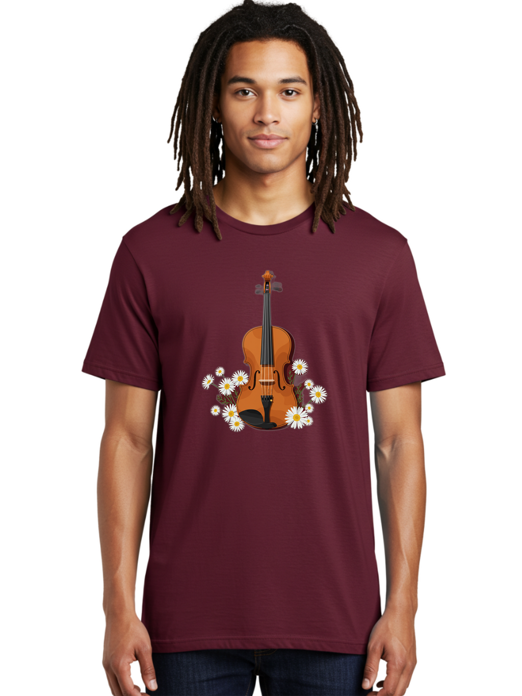 Violin-With-Daisies Men'S Graphic Tee, 100% Cotton, Comfortable Casual Summer Wear, Machine Washable, Vintage Camera, Old Camera, Antique Camera, Black Camera, Classic Photography, Photography Equipment, Nostalgic Device, Film Camera, Baj860