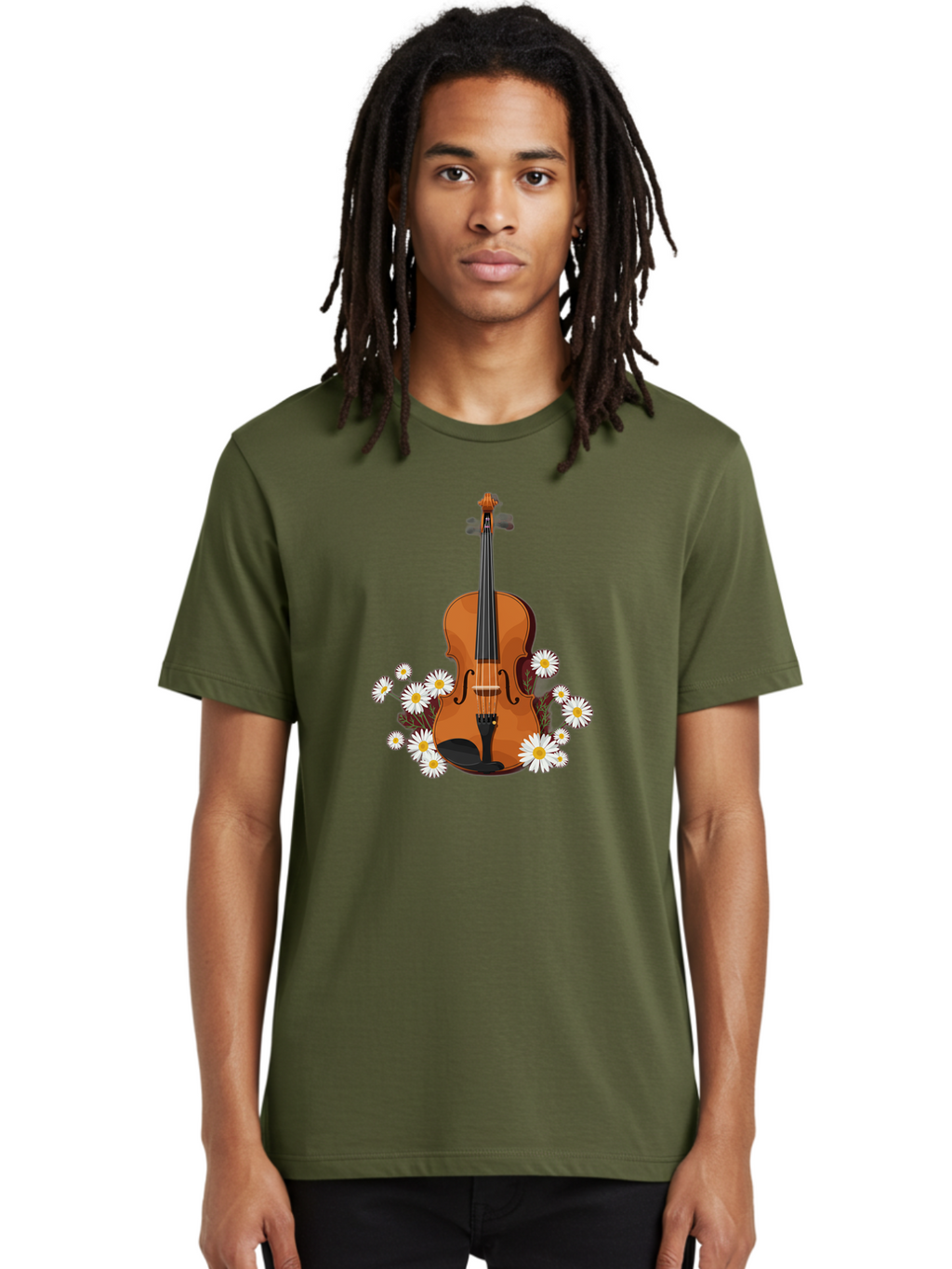 Violin-With-Daisies Men'S Graphic Tee, 100% Cotton, Comfortable Casual Summer Wear, Machine Washable, Vintage Camera, Old Camera, Antique Camera, Black Camera, Classic Photography, Photography Equipment, Nostalgic Device, Film Camera, Baj860