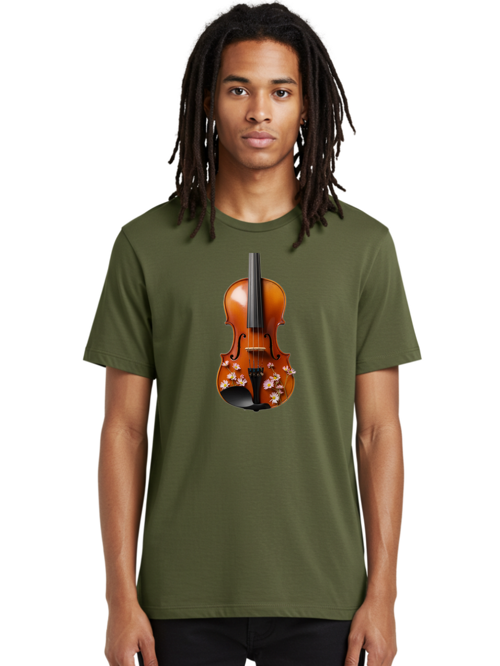 Violin-With-Daisy-Flowers Men'S Graphic Tee, 100% Cotton, Comfortable Casual Summer Wear, Machine Washable, Vintage Camera, Old Camera, Antique Camera, Black Camera, Classic Photography, Photography Equipment, Nostalgic Device, Film Camera, Baj861