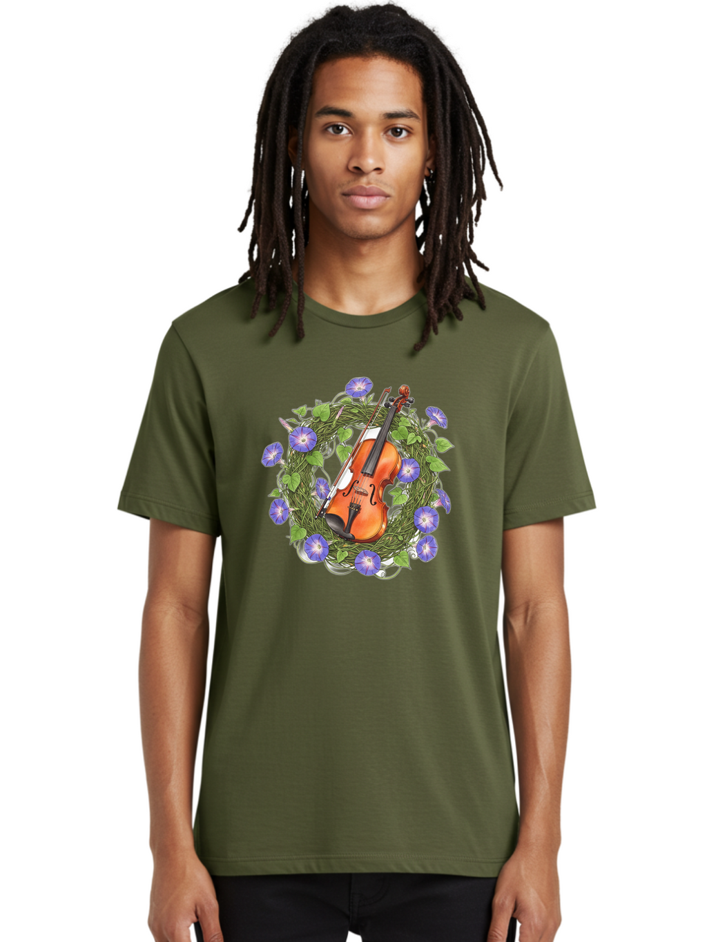 Violin-Wreath Men'S Graphic Tee, 100% Cotton, Comfortable Casual Summer Wear, Machine Washable, Vintage Camera, Old Camera, Antique Camera, Black Camera, Classic Photography, Photography Equipment, Nostalgic Device, Film Camera, Camera Art Baj864