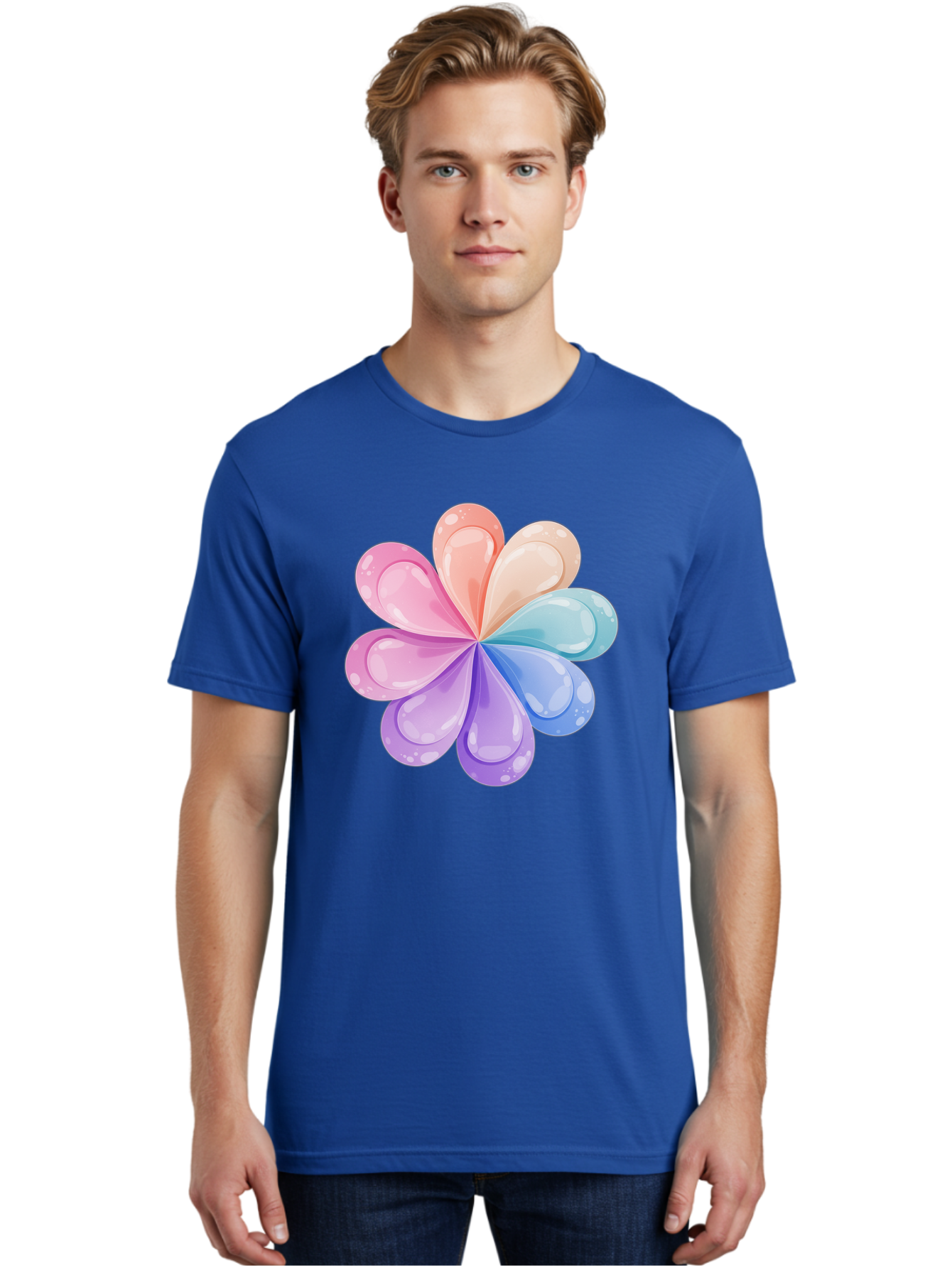 Water-Droplet-Flower Men'S Graphic Tee, 100% Cotton, Comfortable Casual Summer Wear, Machine Washable, Vintage Camera, Old Camera, Antique Camera, Black Camera, Classic Photography, Photography Equipment, Nostalgic Device, Film Camera, Baj867