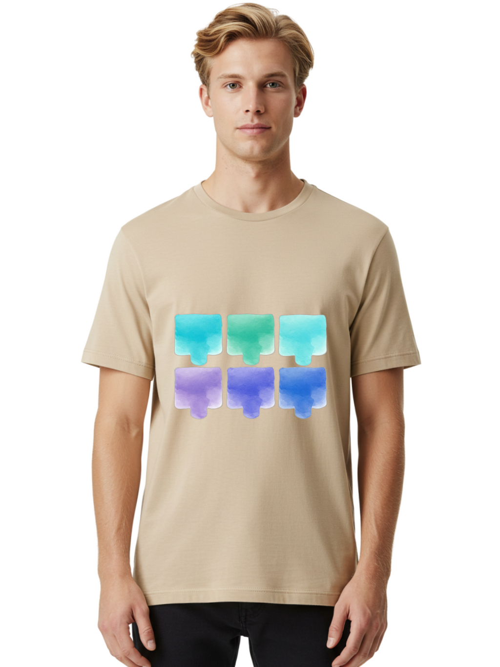 Watercolor-Popsicles Men'S Graphic Tee, 100% Cotton, Comfortable Casual Summer Wear, Machine Washable, Vintage Camera, Old Camera, Antique Camera, Black Camera, Classic Photography, Photography Equipment, Nostalgic Device, Film Camera, Baj868