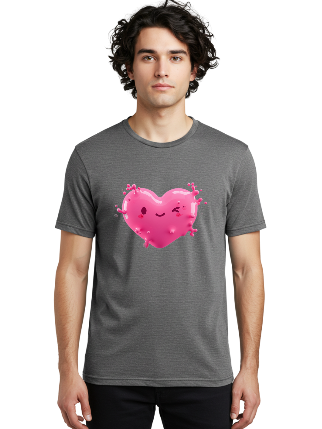 Winking-Heart Men'S Graphic Tee, 100% Cotton, Comfortable Casual Summer Wear, Machine Washable, Vintage Camera, Old Camera, Antique Camera, Black Camera, Classic Photography, Photography Equipment, Nostalgic Device, Film Camera, Camera Art Baj873