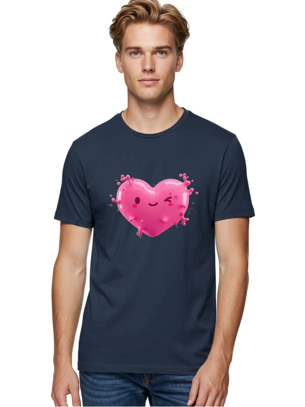 Winking-Heart Men'S Graphic Tee, 100% Cotton, Comfortable Casual Summer Wear, Machine Washable, Vintage Camera, Old Camera, Antique Camera, Black Camera, Classic Photography, Photography Equipment, Nostalgic Device, Film Camera, Camera Art Baj873