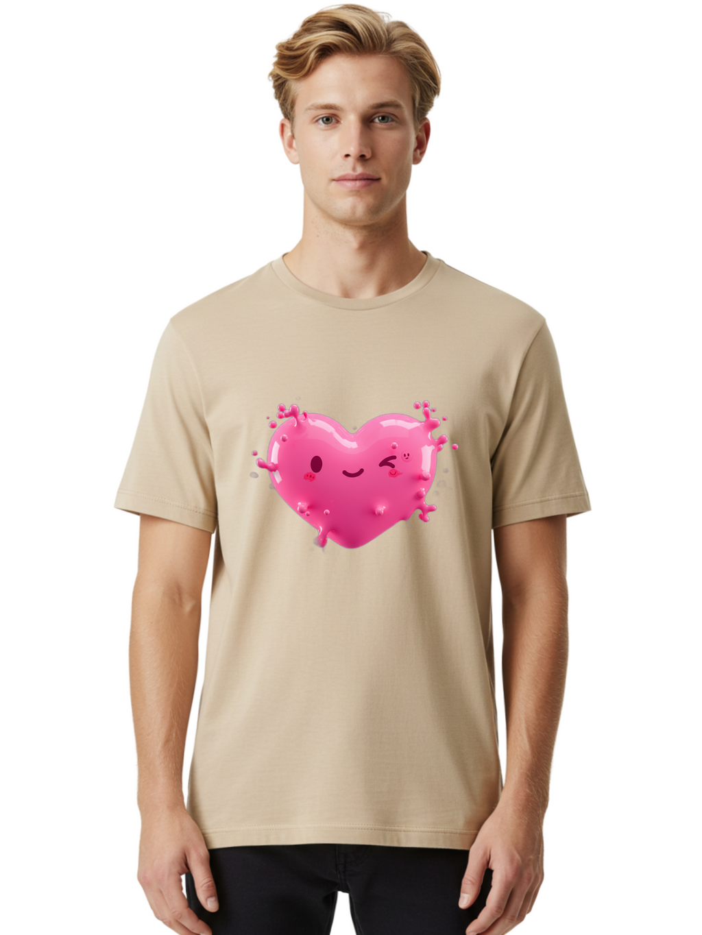 Winking-Heart Men'S Graphic Tee, 100% Cotton, Comfortable Casual Summer Wear, Machine Washable, Vintage Camera, Old Camera, Antique Camera, Black Camera, Classic Photography, Photography Equipment, Nostalgic Device, Film Camera, Camera Art Baj873