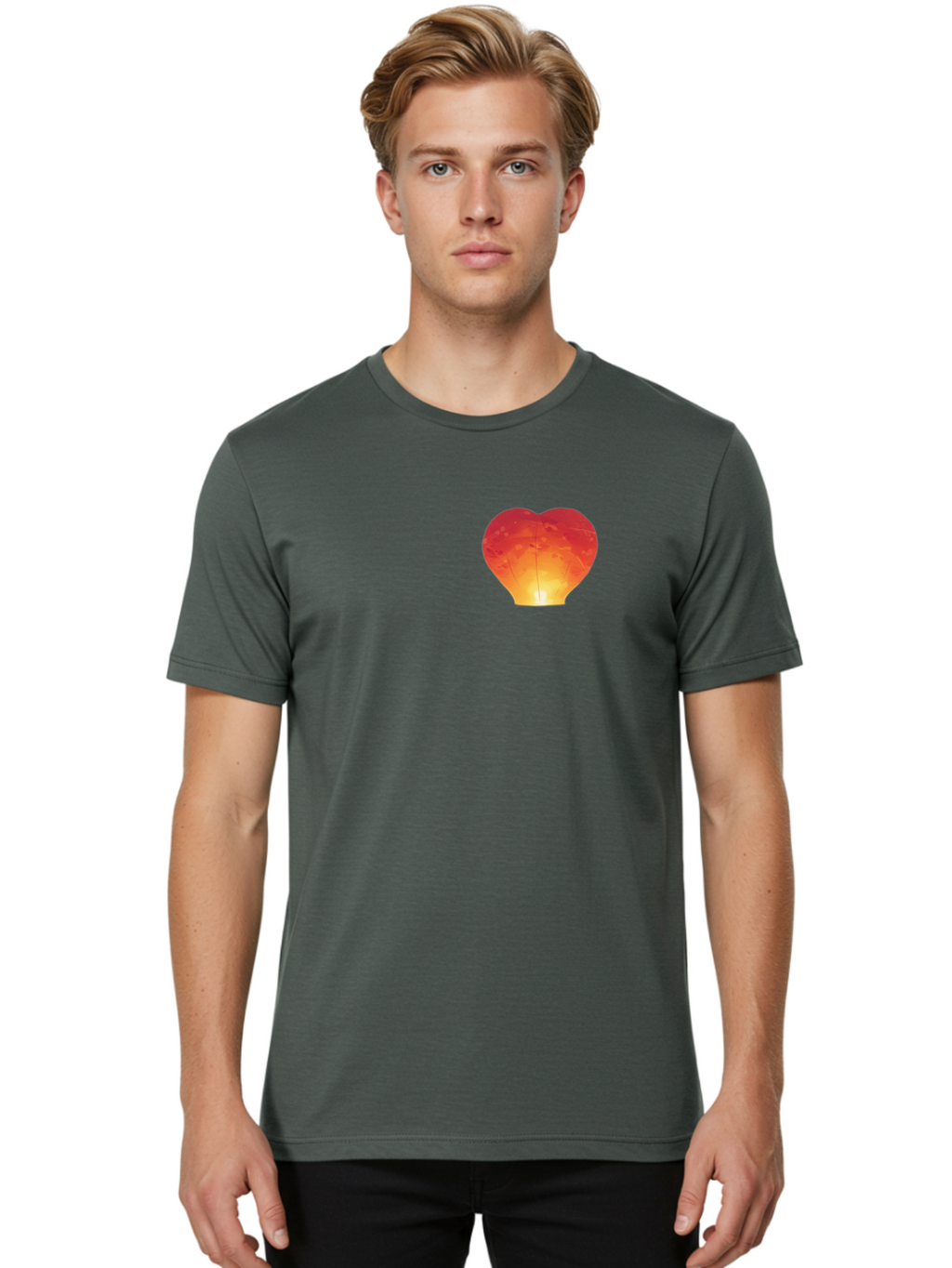 Red-Heart-Lantern Men'S Graphic Tee, 100% Cotton, Comfortable Casual Summer Wear, Machine Washable, Vintage Camera, Old Camera, Antique Camera, Black Camera, Classic Photography, Photography Equipment, Nostalgic Device, Film Camera, Camera Art Baj881