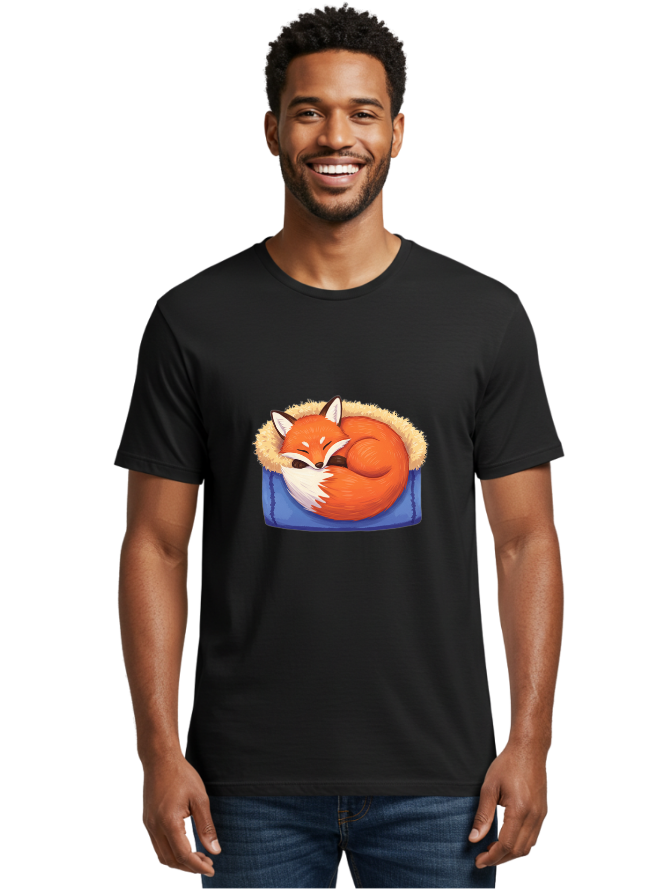 Sleeping-Fox-1 Men'S Graphic Tee, 100% Cotton, Comfortable Casual Summer Wear, Machine Washable, Vintage Camera, Old Camera, Antique Camera, Black Camera, Classic Photography, Photography Equipment, Nostalgic Device, Film Camera, Camera Art Baj882