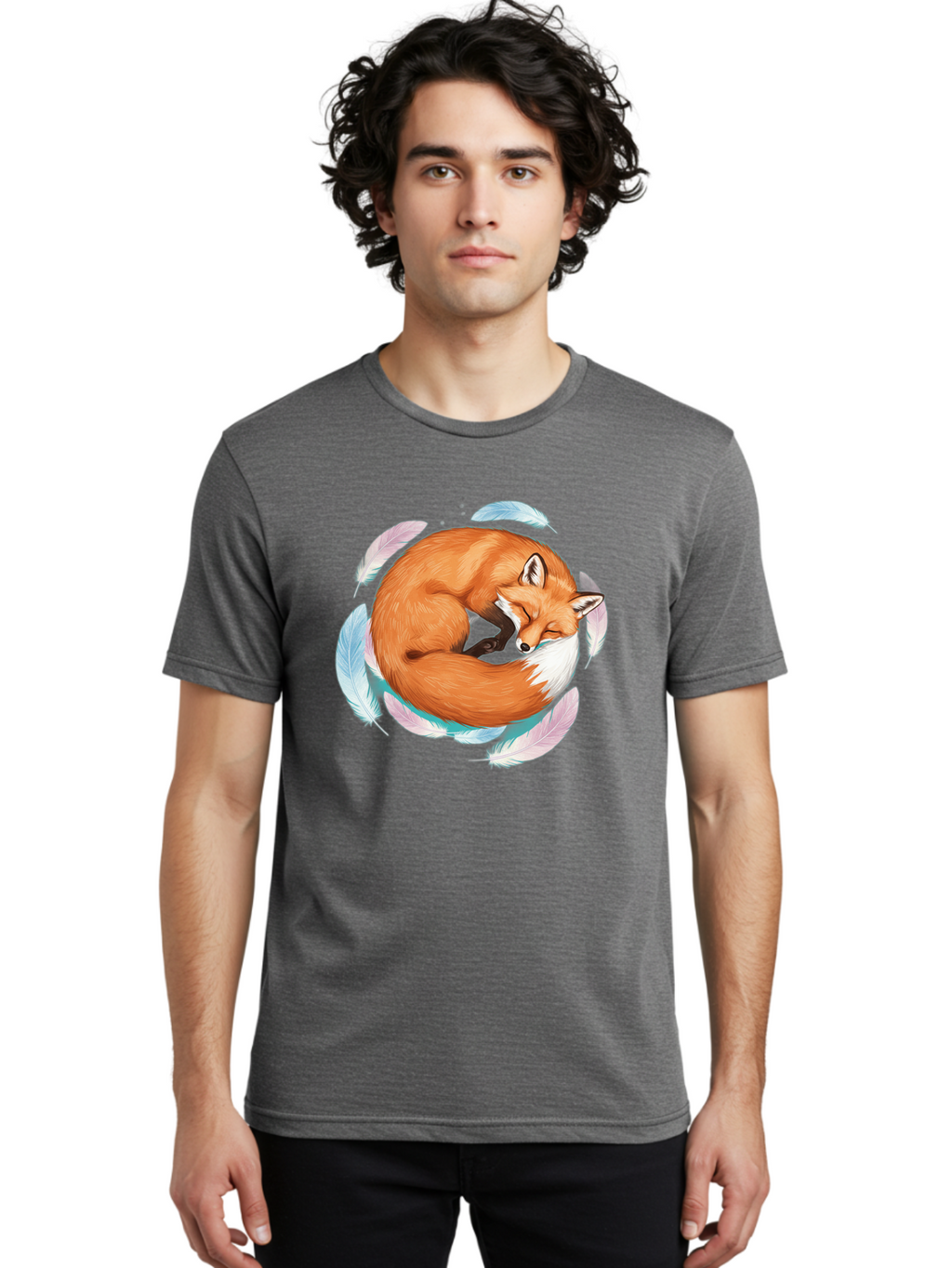 Sleeping-Fox-2 Men'S Graphic Tee, 100% Cotton, Comfortable Casual Summer Wear, Machine Washable, Vintage Camera, Old Camera, Antique Camera, Black Camera, Classic Photography, Photography Equipment, Nostalgic Device, Film Camera, Camera Art Baj883