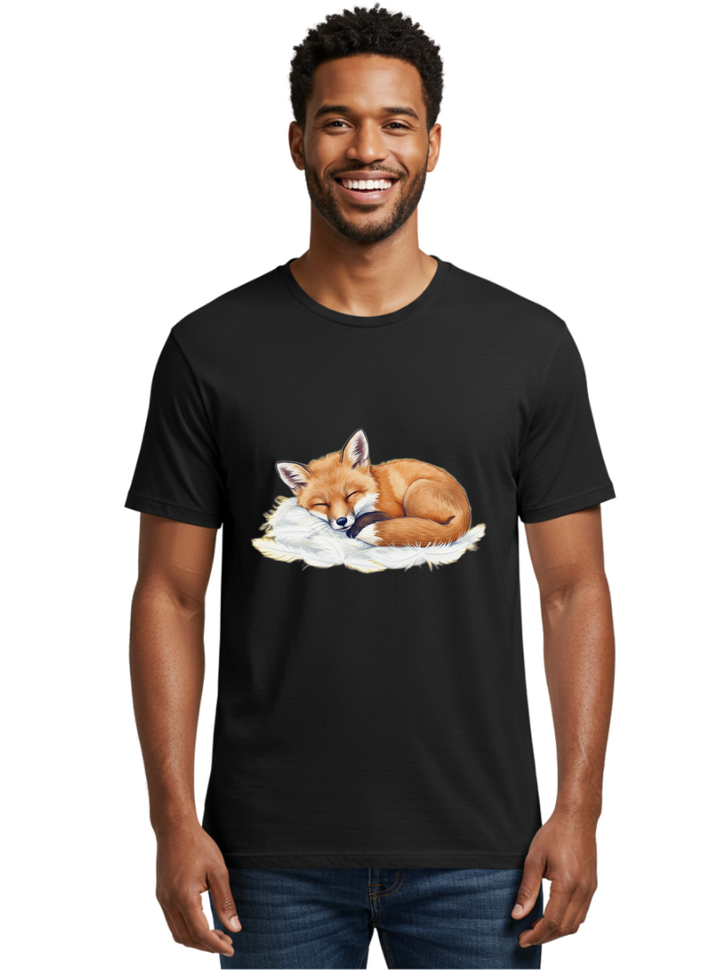 Sleeping-Fox-3 Men'S Graphic Tee, 100% Cotton, Comfortable Casual Summer Wear, Machine Washable, Vintage Camera, Old Camera, Antique Camera, Black Camera, Classic Photography, Photography Equipment, Nostalgic Device, Film Camera, Camera Art Baj884