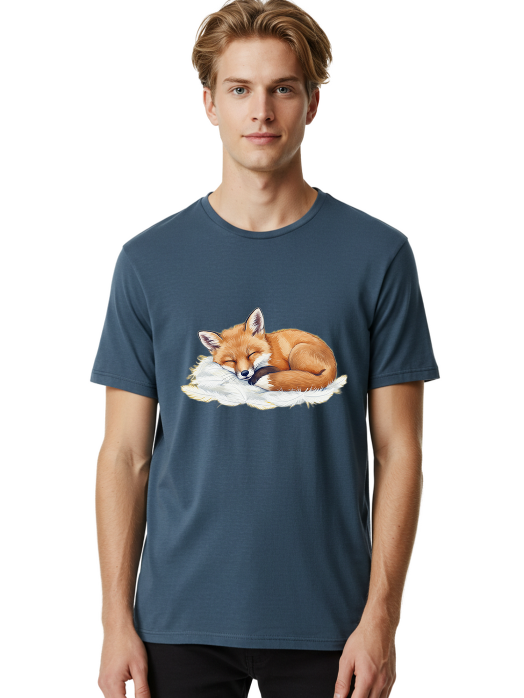Sleeping-Fox-3 Men'S Graphic Tee, 100% Cotton, Comfortable Casual Summer Wear, Machine Washable, Vintage Camera, Old Camera, Antique Camera, Black Camera, Classic Photography, Photography Equipment, Nostalgic Device, Film Camera, Camera Art Baj884
