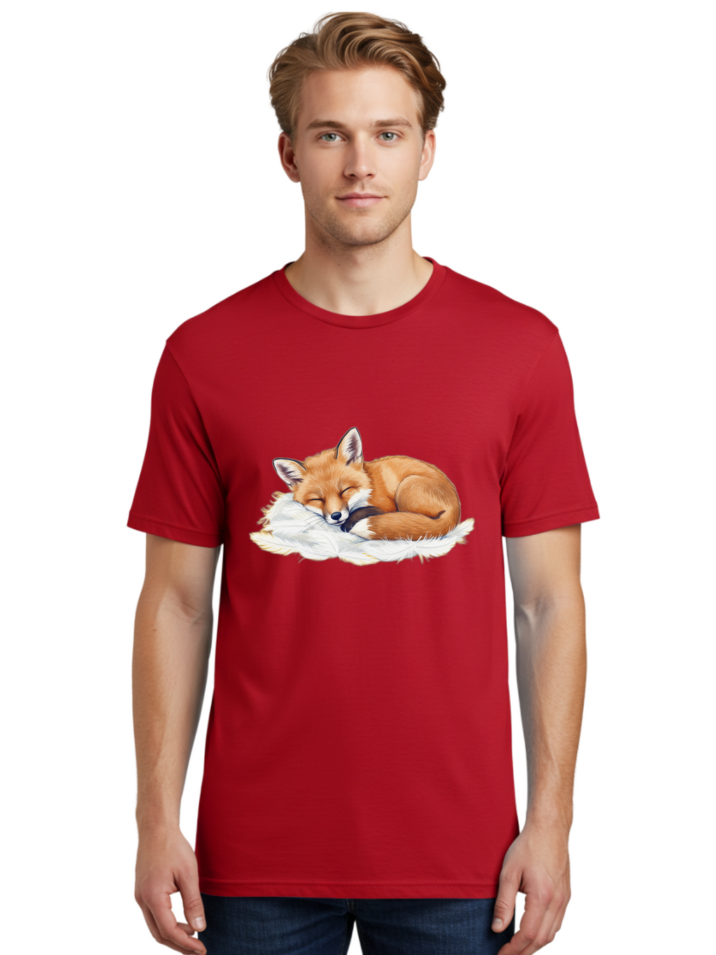 Sleeping-Fox-3 Men'S Graphic Tee, 100% Cotton, Comfortable Casual Summer Wear, Machine Washable, Vintage Camera, Old Camera, Antique Camera, Black Camera, Classic Photography, Photography Equipment, Nostalgic Device, Film Camera, Camera Art Baj884