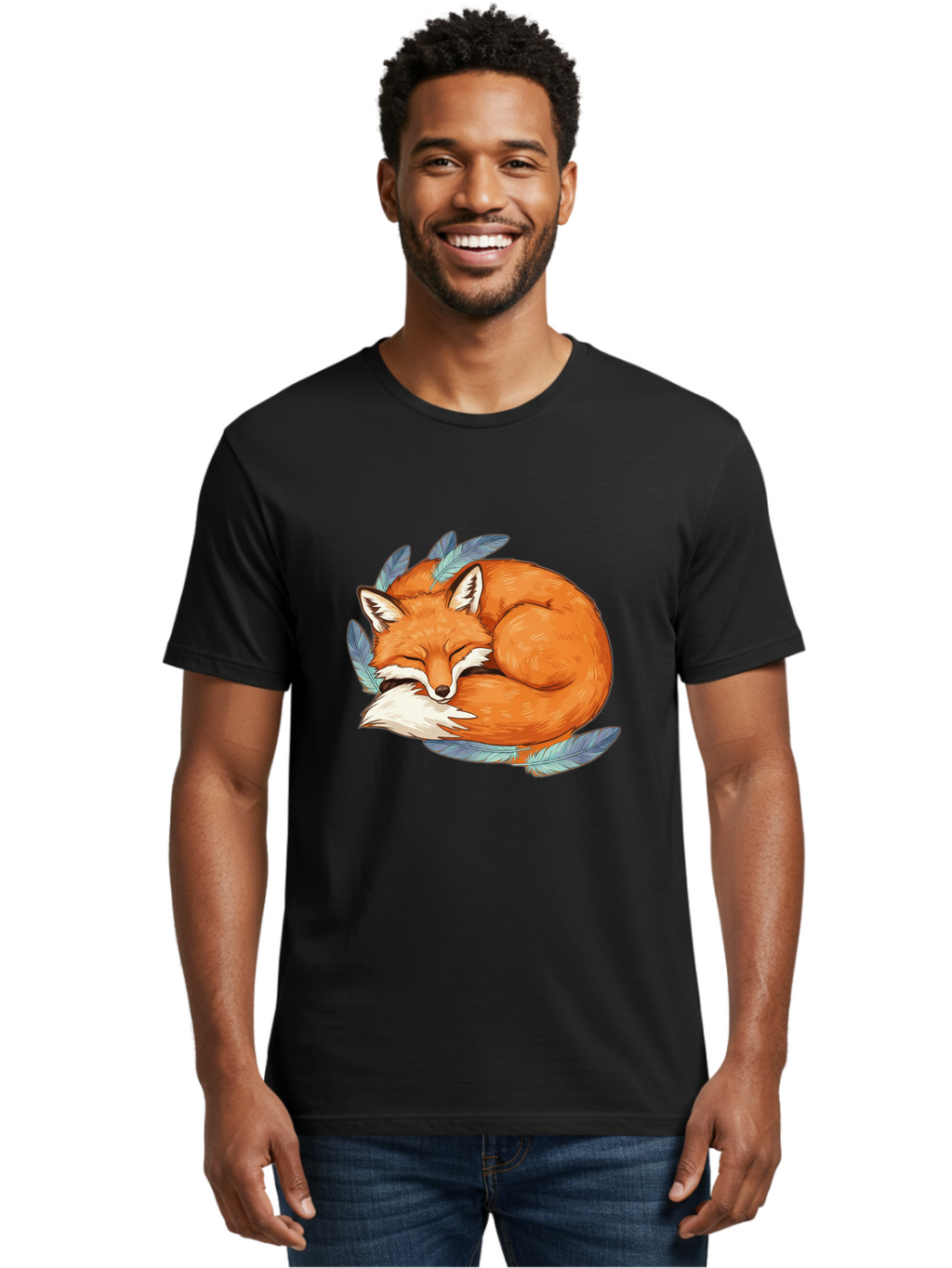Sleeping-Fox-4 Men'S Graphic Tee, 100% Cotton, Comfortable Casual Summer Wear, Machine Washable, Vintage Camera, Old Camera, Antique Camera, Black Camera, Classic Photography, Photography Equipment, Nostalgic Device, Film Camera, Camera Art Baj885