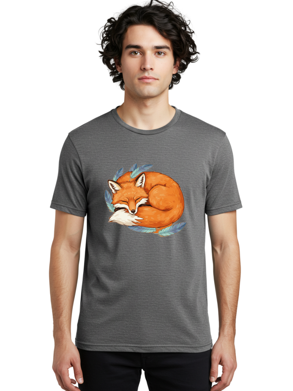Sleeping-Fox-4 Men'S Graphic Tee, 100% Cotton, Comfortable Casual Summer Wear, Machine Washable, Vintage Camera, Old Camera, Antique Camera, Black Camera, Classic Photography, Photography Equipment, Nostalgic Device, Film Camera, Camera Art Baj885