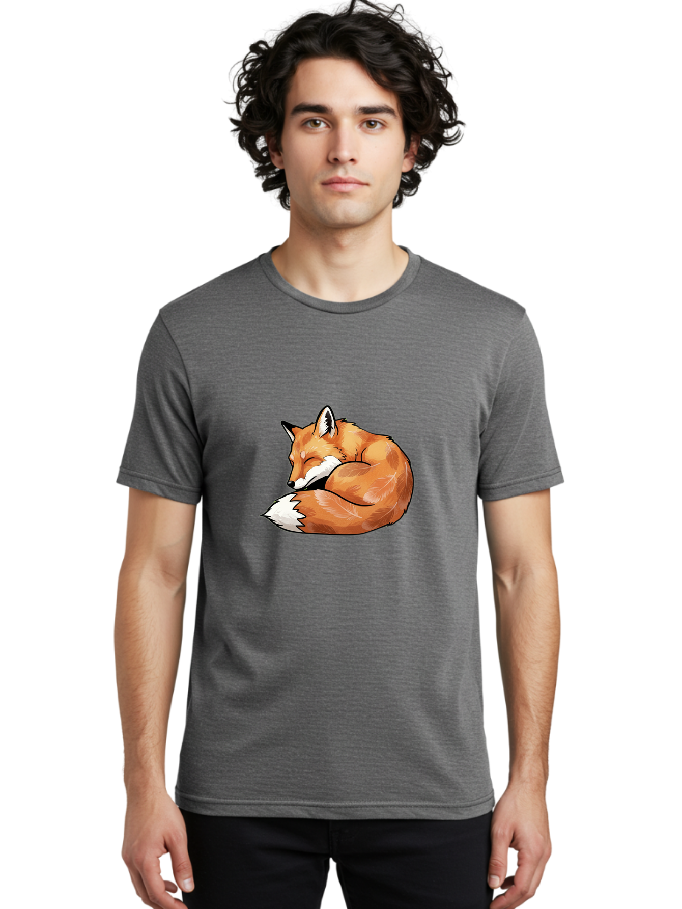 Sleeping-Fox-5 Men'S Graphic Tee, 100% Cotton, Comfortable Casual Summer Wear, Machine Washable, Vintage Camera, Old Camera, Antique Camera, Black Camera, Classic Photography, Photography Equipment, Nostalgic Device, Film Camera, Camera Art Baj886