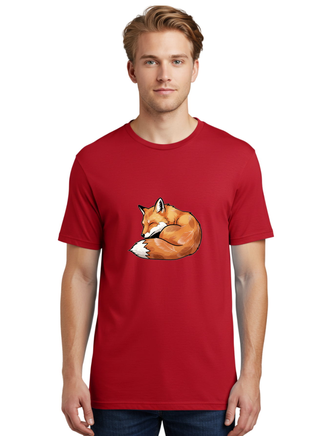 Sleeping-Fox-5 Men'S Graphic Tee, 100% Cotton, Comfortable Casual Summer Wear, Machine Washable, Vintage Camera, Old Camera, Antique Camera, Black Camera, Classic Photography, Photography Equipment, Nostalgic Device, Film Camera, Camera Art Baj886