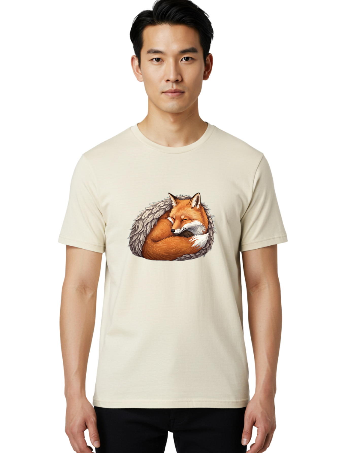 Sleeping-Fox-6 Men'S Graphic Tee, 100% Cotton, Comfortable Casual Summer Wear, Machine Washable, Vintage Camera, Old Camera, Antique Camera, Black Camera, Classic Photography, Photography Equipment, Nostalgic Device, Film Camera, Camera Art Baj887