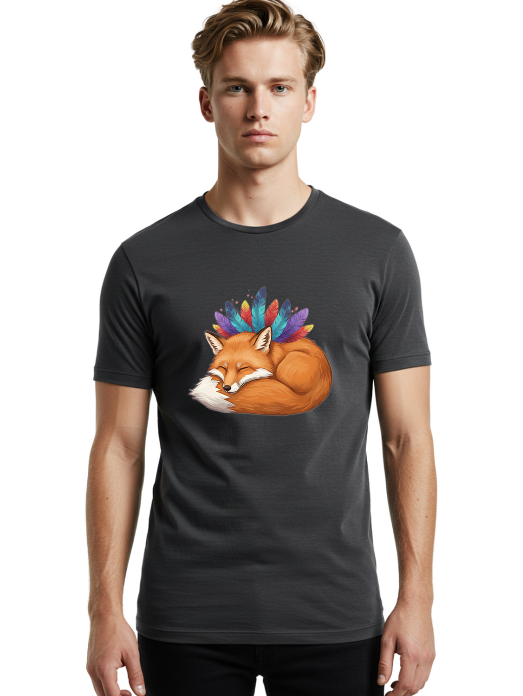Sleeping-Fox-7 Men'S Graphic Tee, 100% Cotton, Comfortable Casual Summer Wear, Machine Washable, Vintage Camera, Old Camera, Antique Camera, Black Camera, Classic Photography, Photography Equipment, Nostalgic Device, Film Camera, Camera Art Baj888