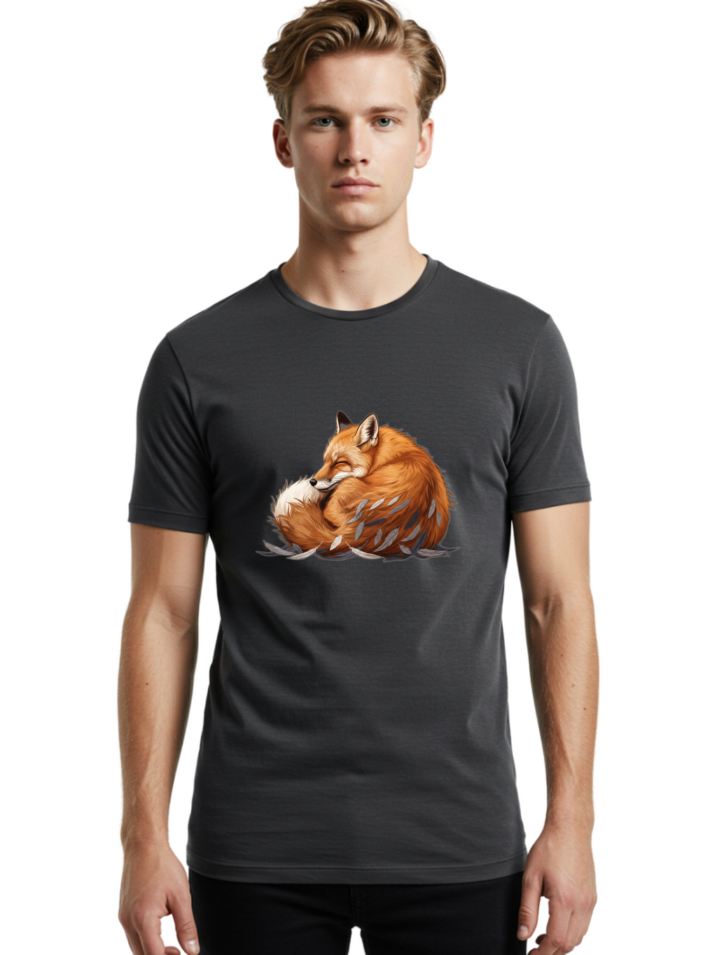 Sleeping-Fox-9 Men'S Graphic Tee, 100% Cotton, Comfortable Casual Summer Wear, Machine Washable, Vintage Camera, Old Camera, Antique Camera, Black Camera, Classic Photography, Photography Equipment, Nostalgic Device, Film Camera, Camera Art Baj890