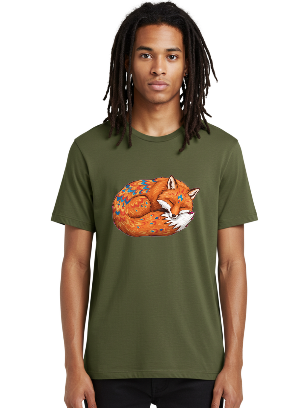 Sleeping-Orange-Fox Men'S Graphic Tee, 100% Cotton, Comfortable Casual Summer Wear, Machine Washable, Vintage Camera, Old Camera, Antique Camera, Black Camera, Classic Photography, Photography Equipment, Nostalgic Device, Film Camera, Baj895