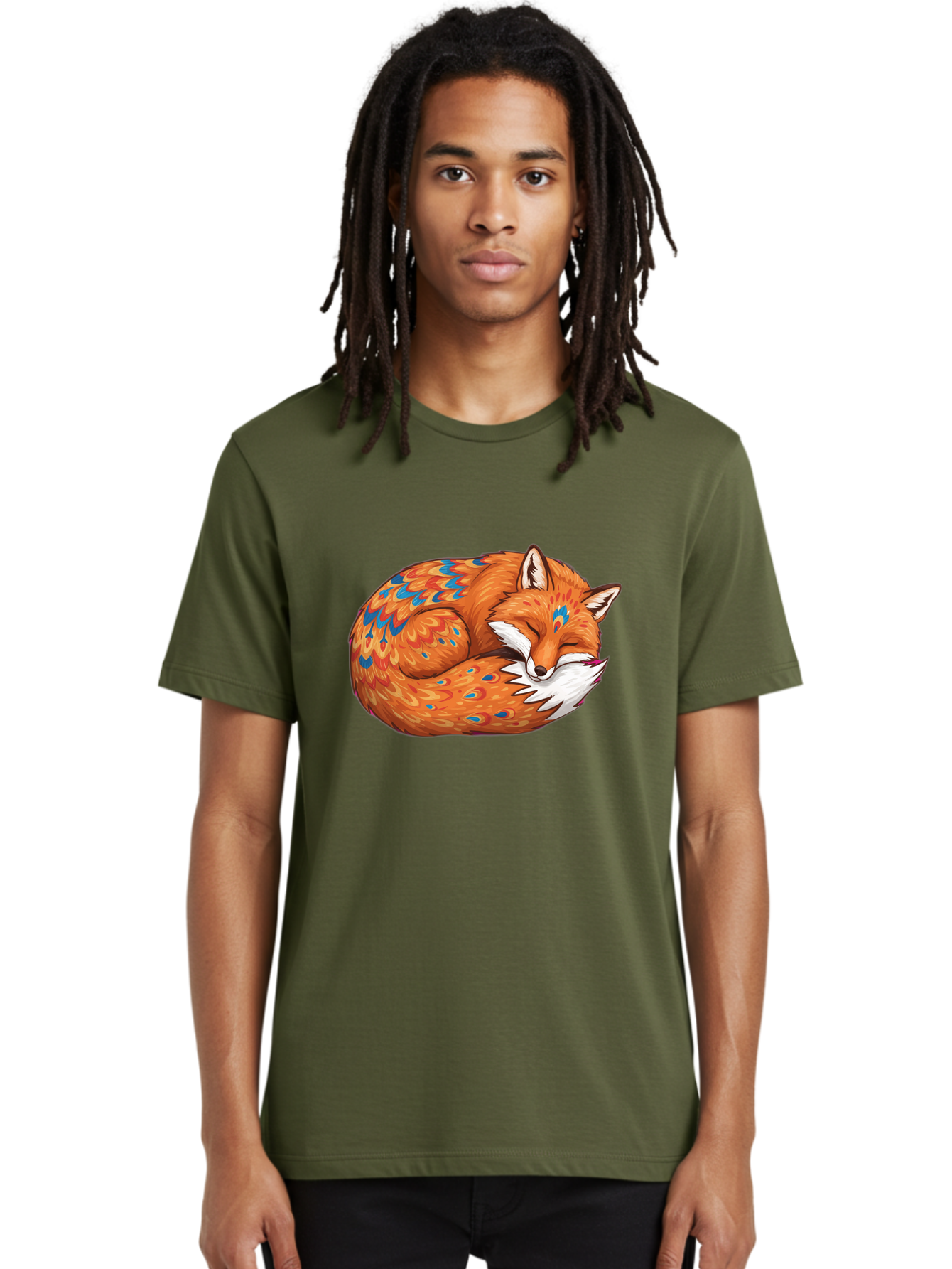 Sleeping-Orange-Fox Men'S Graphic Tee, 100% Cotton, Comfortable Casual Summer Wear, Machine Washable, Vintage Camera, Old Camera, Antique Camera, Black Camera, Classic Photography, Photography Equipment, Nostalgic Device, Film Camera, Baj895