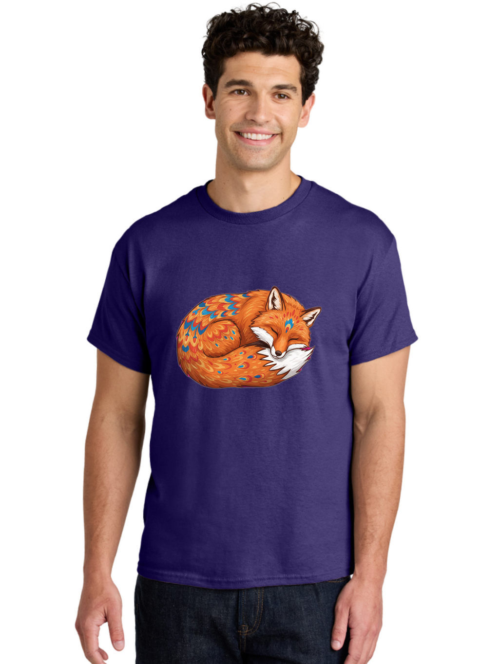 Sleeping-Orange-Fox Men'S Graphic Tee, 100% Cotton, Comfortable Casual Summer Wear, Machine Washable, Vintage Camera, Old Camera, Antique Camera, Black Camera, Classic Photography, Photography Equipment, Nostalgic Device, Film Camera, Baj895