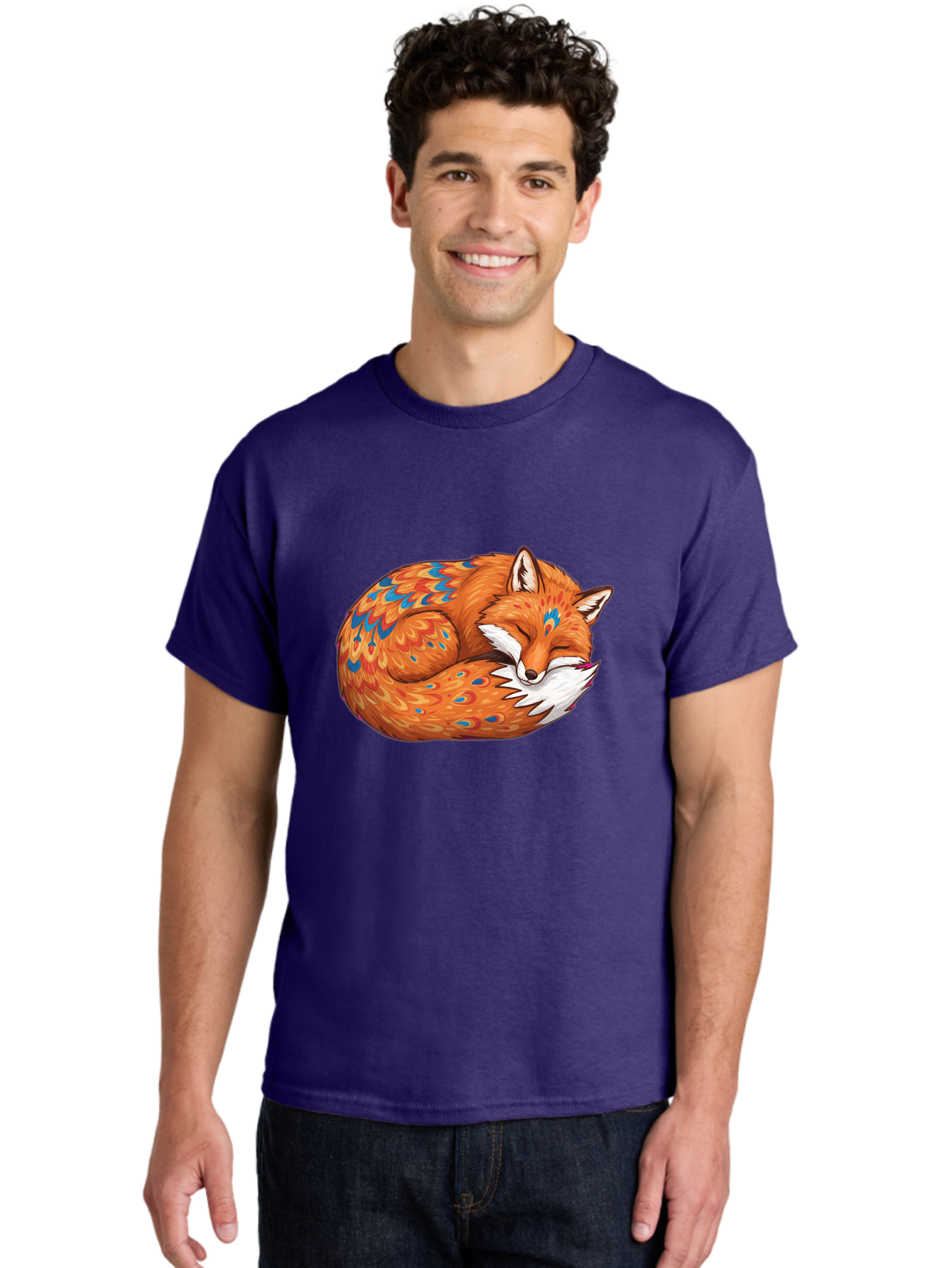 Sleeping-Orange-Fox Men'S Graphic Tee, 100% Cotton, Comfortable Casual Summer Wear, Machine Washable, Vintage Camera, Old Camera, Antique Camera, Black Camera, Classic Photography, Photography Equipment, Nostalgic Device, Film Camera, Baj895