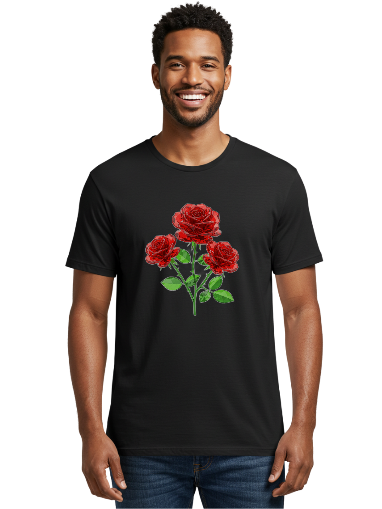 3-Red-Roses Men'S Graphic Tee, 100% Cotton, Comfortable Casual Summer Wear, Machine Washable, Vintage Camera, Old Camera, Antique Camera, Black Camera, Classic Photography, Photography Equipment, Nostalgic Device, Film Camera, Camera Art Baj898