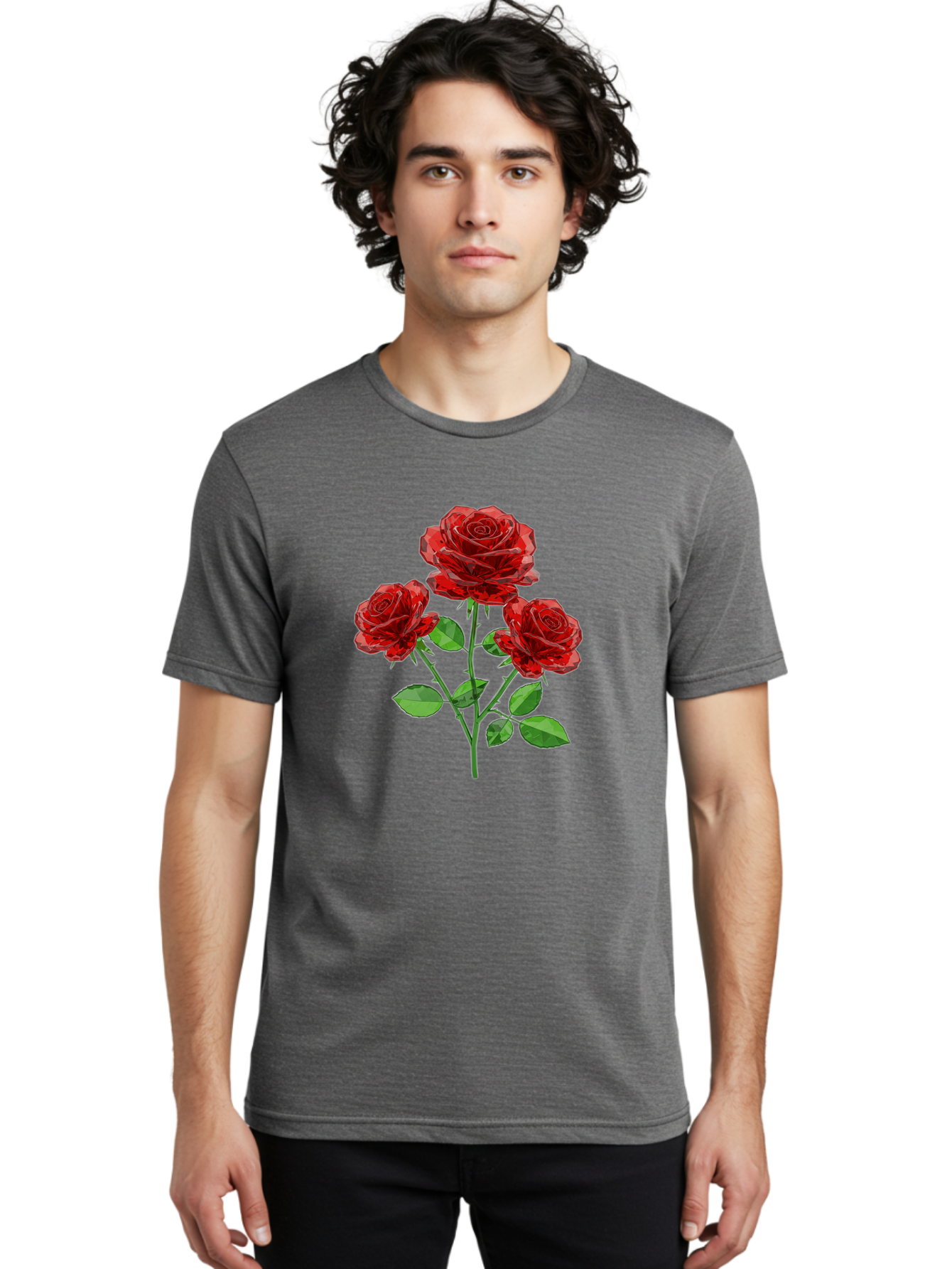 3-Red-Roses Men'S Graphic Tee, 100% Cotton, Comfortable Casual Summer Wear, Machine Washable, Vintage Camera, Old Camera, Antique Camera, Black Camera, Classic Photography, Photography Equipment, Nostalgic Device, Film Camera, Camera Art Baj898