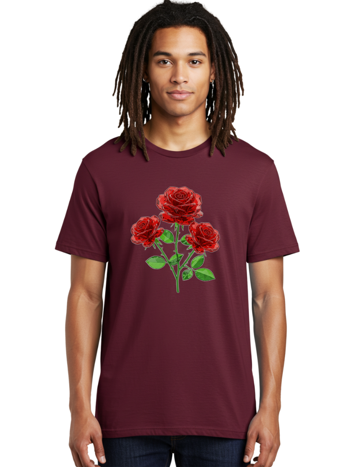 3-Red-Roses Men'S Graphic Tee, 100% Cotton, Comfortable Casual Summer Wear, Machine Washable, Vintage Camera, Old Camera, Antique Camera, Black Camera, Classic Photography, Photography Equipment, Nostalgic Device, Film Camera, Camera Art Baj898