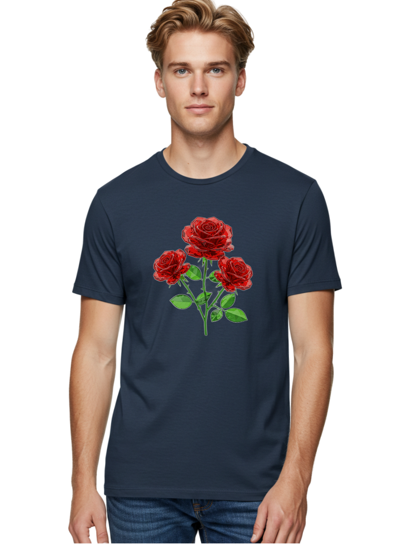 3-Red-Roses Men'S Graphic Tee, 100% Cotton, Comfortable Casual Summer Wear, Machine Washable, Vintage Camera, Old Camera, Antique Camera, Black Camera, Classic Photography, Photography Equipment, Nostalgic Device, Film Camera, Camera Art Baj898