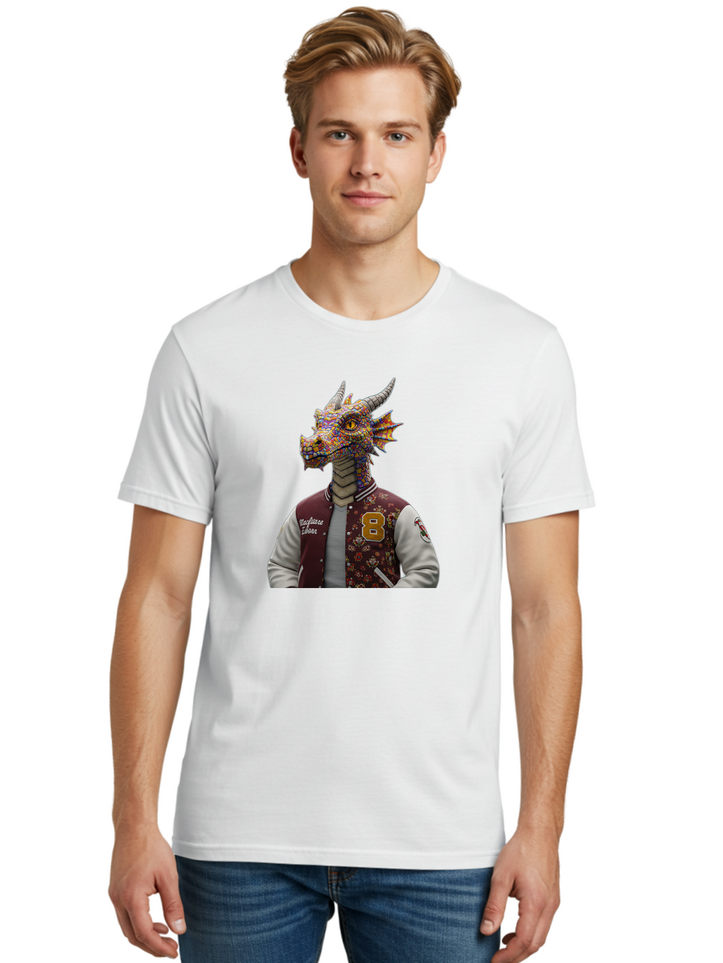 8-Dragon-Jacket Men'S Graphic Tee, 100% Cotton, Comfortable Casual Summer Wear, Machine Washable, Vintage Camera, Old Camera, Antique Camera, Black Camera, Classic Photography, Photography Equipment, Nostalgic Device, Film Camera, Camera Art Baj904