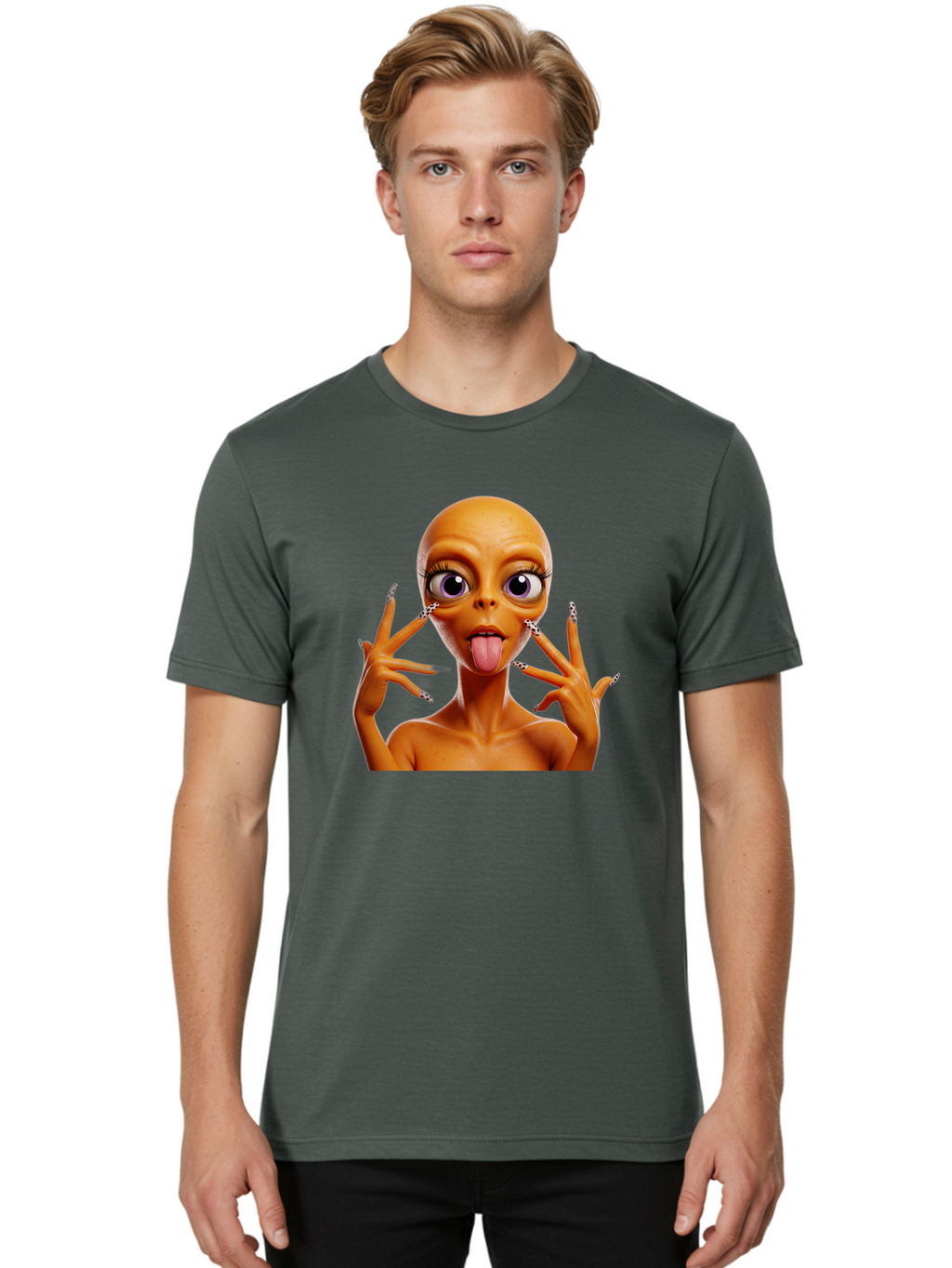 Alien-1 Men'S Graphic Tee, 100% Cotton, Comfortable Casual Summer Wear, Machine Washable, Vintage Camera, Old Camera, Antique Camera, Black Camera, Classic Photography, Photography Equipment, Nostalgic Device, Film Camera, Camera Art Baj906