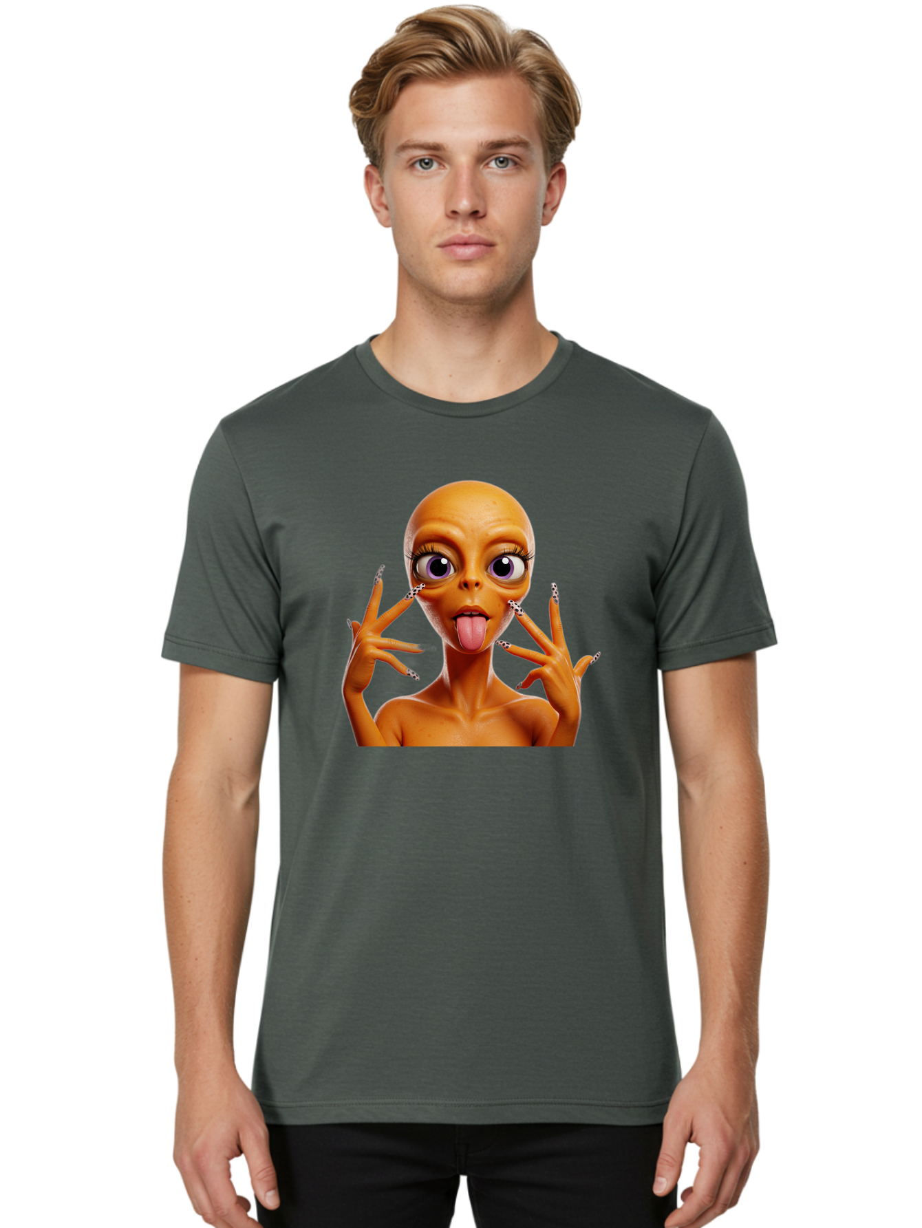 Alien-1 Men'S Graphic Tee, 100% Cotton, Comfortable Casual Summer Wear, Machine Washable, Vintage Camera, Old Camera, Antique Camera, Black Camera, Classic Photography, Photography Equipment, Nostalgic Device, Film Camera, Camera Art Baj906