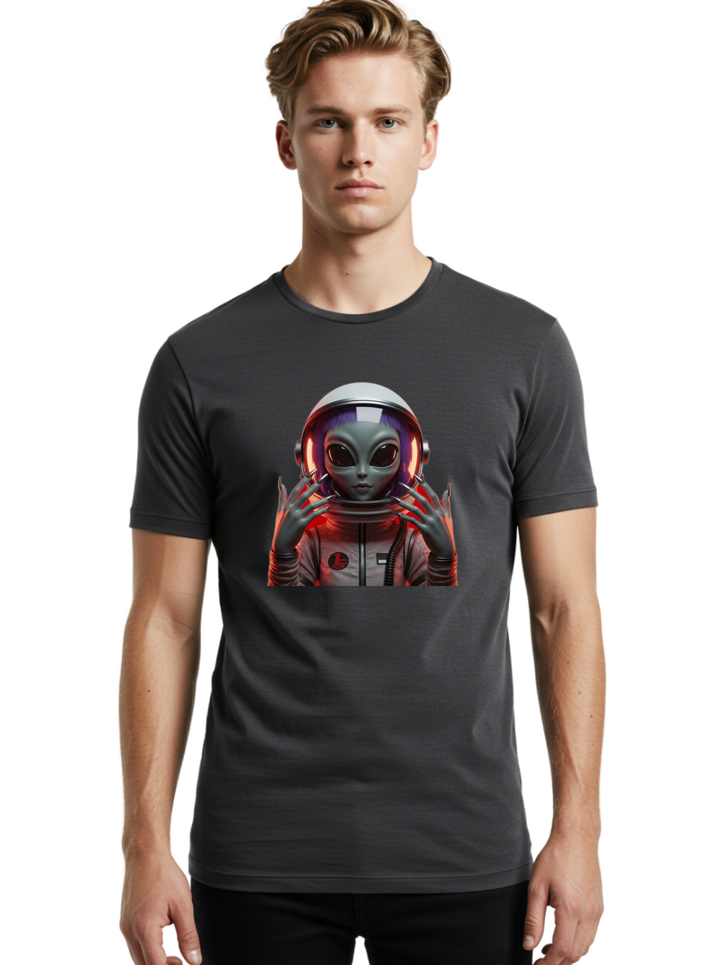 Alien-Astronaut Men'S Graphic Tee, 100% Cotton, Comfortable Casual Summer Wear, Machine Washable, Vintage Camera, Old Camera, Antique Camera, Black Camera, Classic Photography, Photography Equipment, Nostalgic Device, Film Camera, Camera Art Baj908
