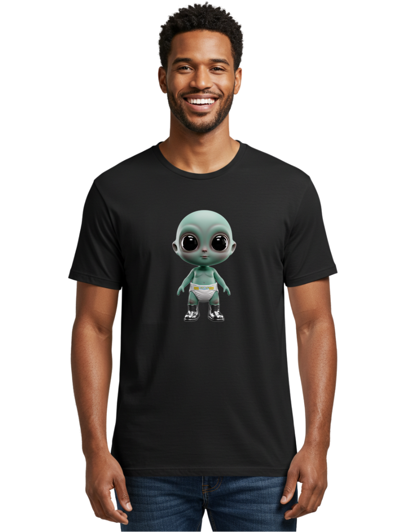 Alien-Baby-1 Men'S Graphic Tee, 100% Cotton, Comfortable Casual Summer Wear, Machine Washable, Vintage Camera, Old Camera, Antique Camera, Black Camera, Classic Photography, Photography Equipment, Nostalgic Device, Film Camera, Camera Art Baj909