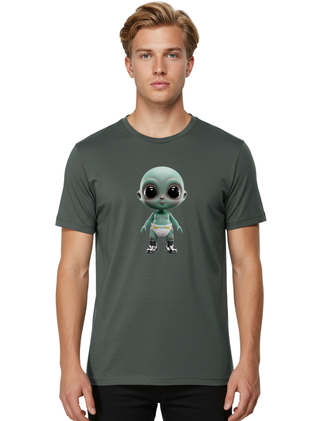 Alien-Baby-1 Men'S Graphic Tee, 100% Cotton, Comfortable Casual Summer Wear, Machine Washable, Vintage Camera, Old Camera, Antique Camera, Black Camera, Classic Photography, Photography Equipment, Nostalgic Device, Film Camera, Camera Art Baj909