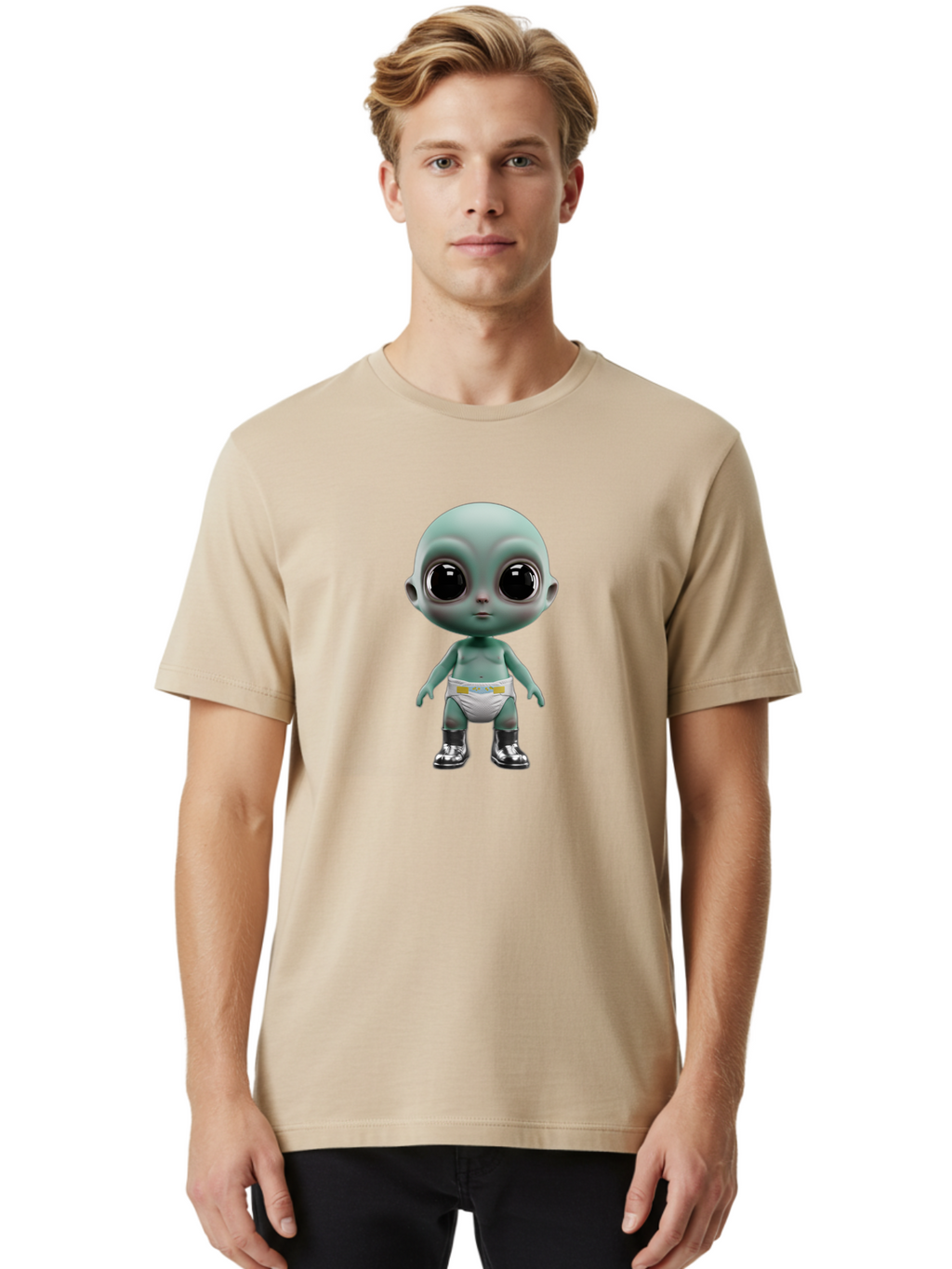 Alien-Baby-1 Men'S Graphic Tee, 100% Cotton, Comfortable Casual Summer Wear, Machine Washable, Vintage Camera, Old Camera, Antique Camera, Black Camera, Classic Photography, Photography Equipment, Nostalgic Device, Film Camera, Camera Art Baj909