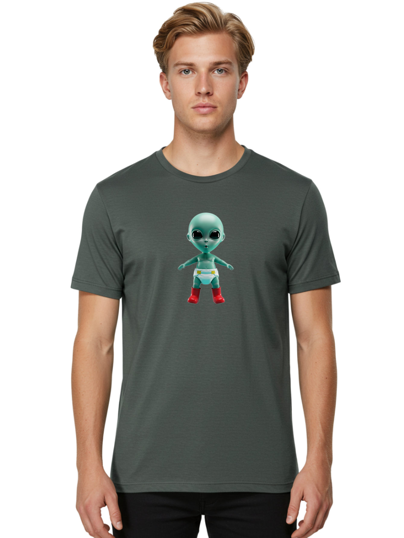 Alien-Baby-2 Men'S Graphic Tee, 100% Cotton, Comfortable Casual Summer Wear, Machine Washable, Vintage Camera, Old Camera, Antique Camera, Black Camera, Classic Photography, Photography Equipment, Nostalgic Device, Film Camera, Camera Art Baj910