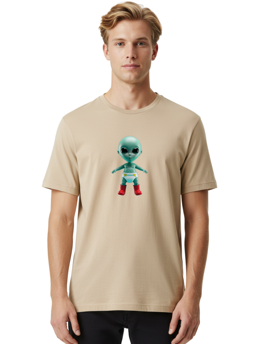 Alien-Baby-2 Men'S Graphic Tee, 100% Cotton, Comfortable Casual Summer Wear, Machine Washable, Vintage Camera, Old Camera, Antique Camera, Black Camera, Classic Photography, Photography Equipment, Nostalgic Device, Film Camera, Camera Art Baj910