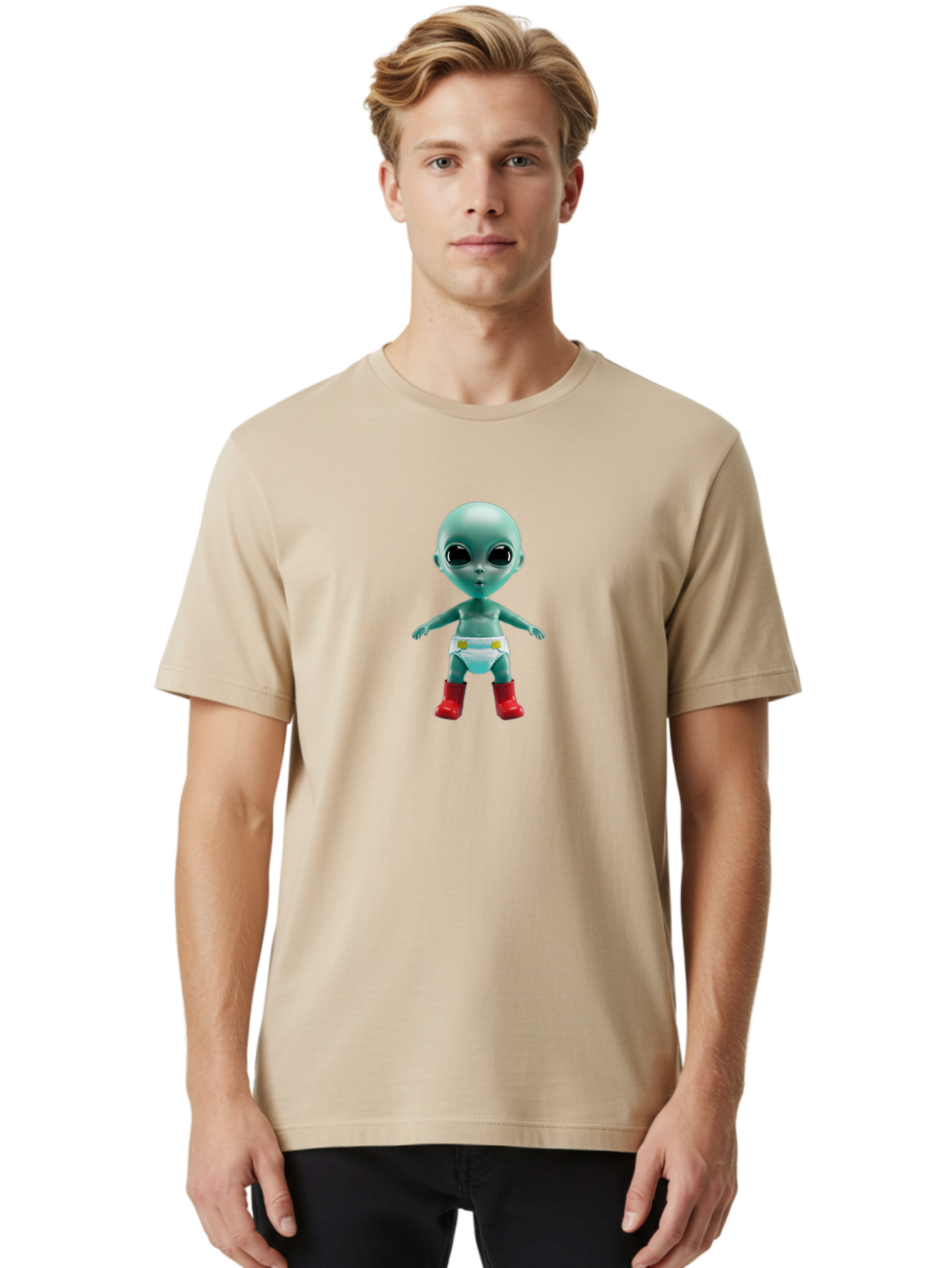 Alien-Baby-2 Men'S Graphic Tee, 100% Cotton, Comfortable Casual Summer Wear, Machine Washable, Vintage Camera, Old Camera, Antique Camera, Black Camera, Classic Photography, Photography Equipment, Nostalgic Device, Film Camera, Camera Art Baj910