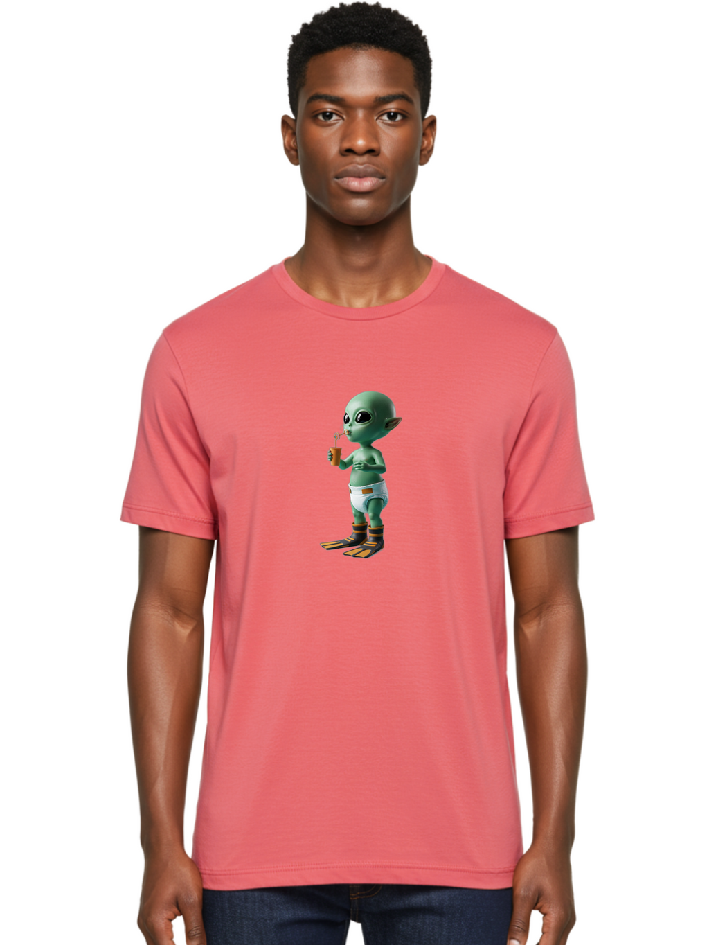 Alien-Baby-3 Men'S Graphic Tee, 100% Cotton, Comfortable Casual Summer Wear, Machine Washable, Vintage Camera, Old Camera, Antique Camera, Black Camera, Classic Photography, Photography Equipment, Nostalgic Device, Film Camera, Camera Art Baj911